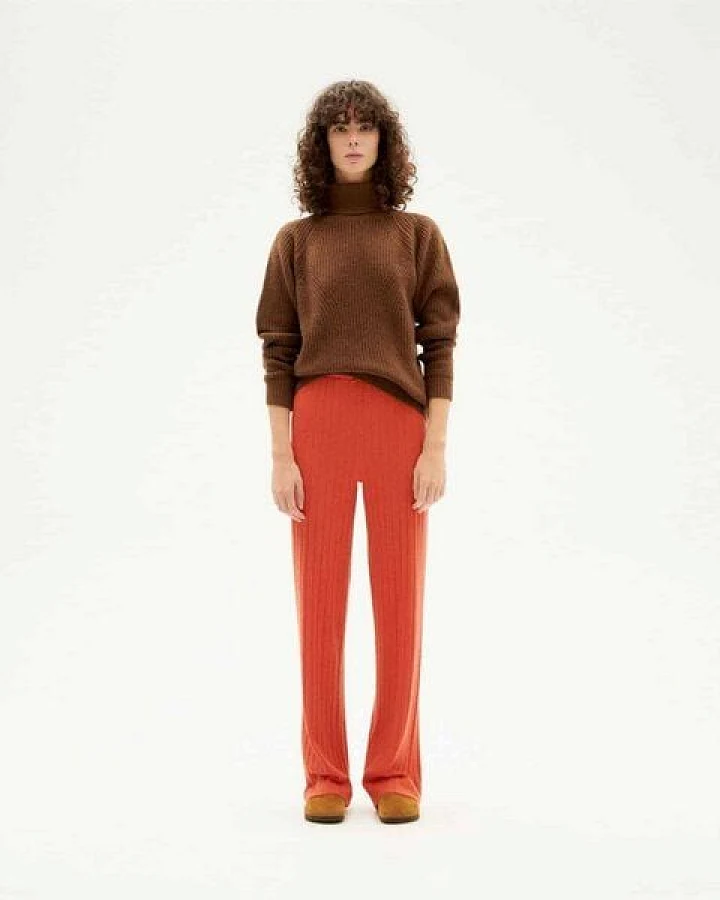 thinking mu Tencel Strickhose mit Rippstruktur - Trash Dalia
