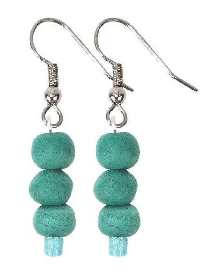 Ohrhänger "Pearls" aus Recycling Glas, Global Mamas, Ghana