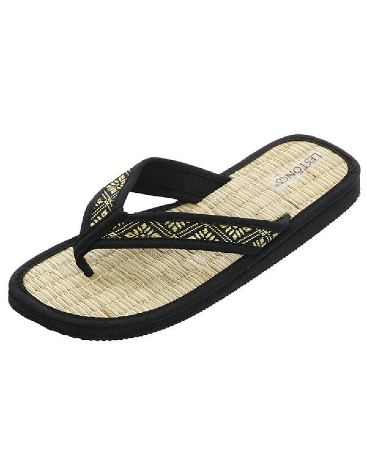 Les Tôngs JUNCUS-V Brokat gesunde Zimtlatschen - vegane Flip-Flops mit Zimtsohle – Ansicht 3