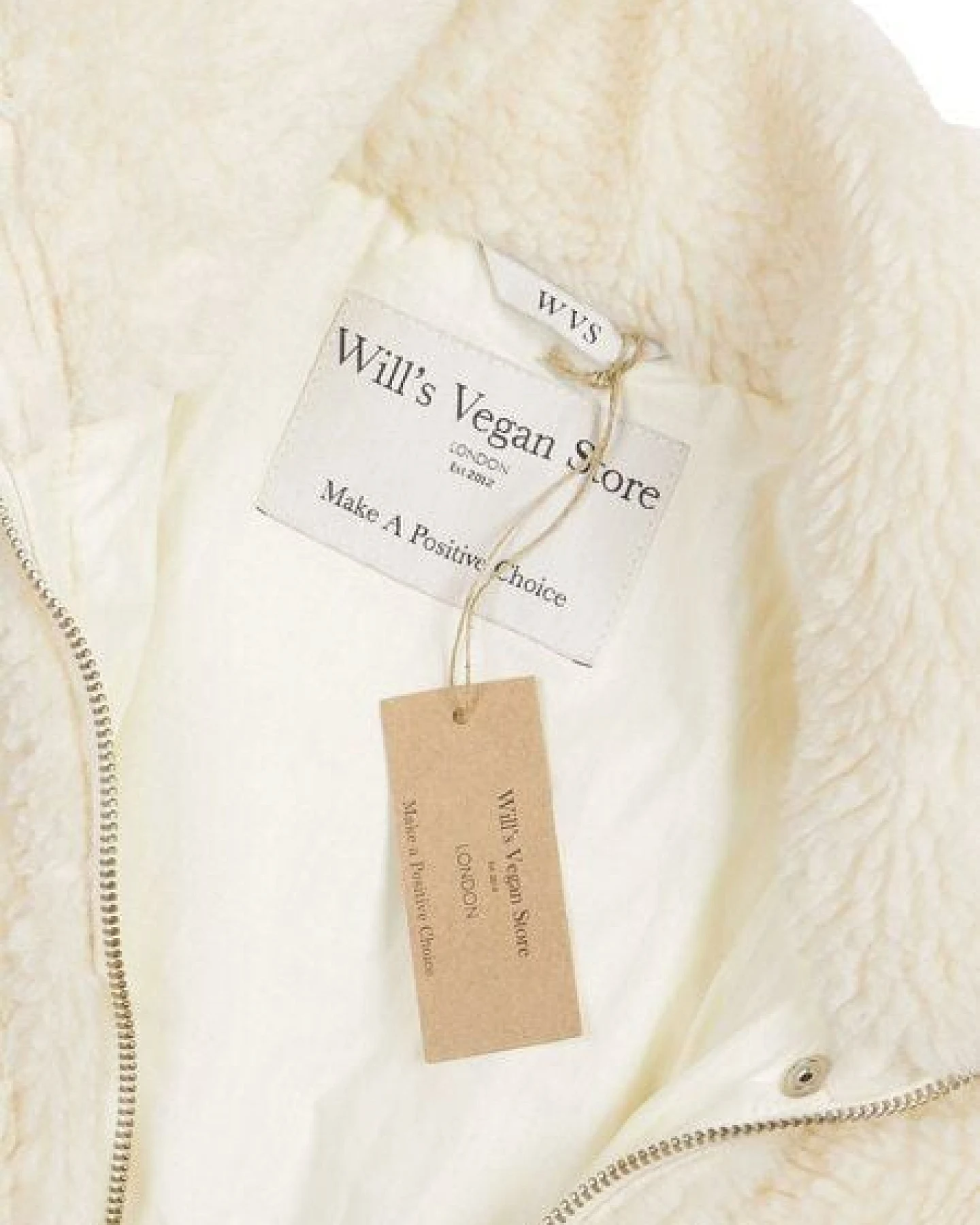Will's Vegan Shop Recycelte Teddy-Pufferjacke – Ansicht 4