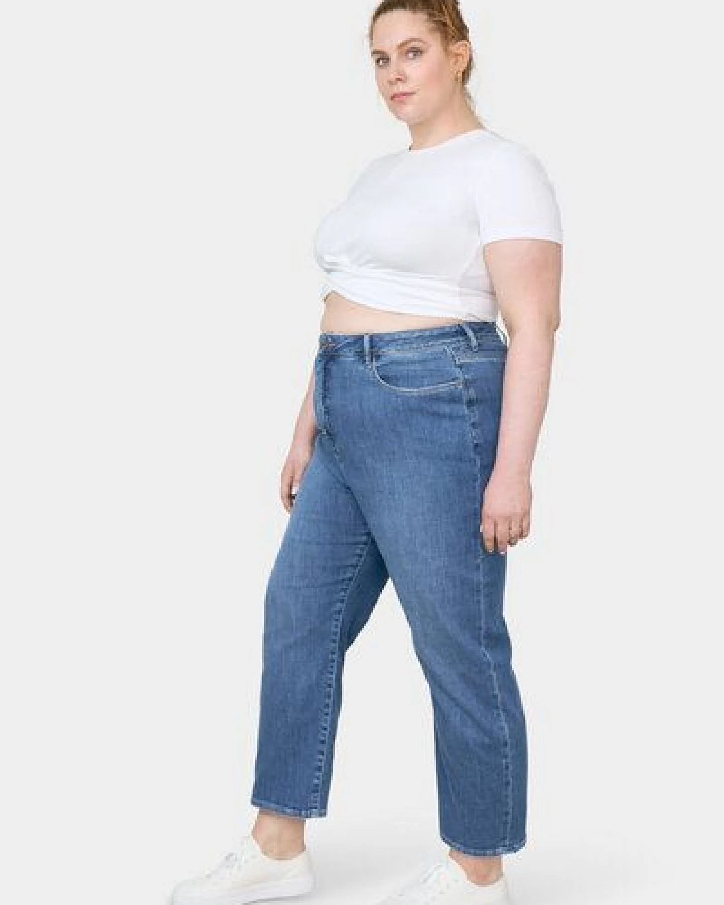 Damen Jeans STARDUST High Waist O-Shape DAWN Bio-Baumwolle Curvy – Ansicht 3