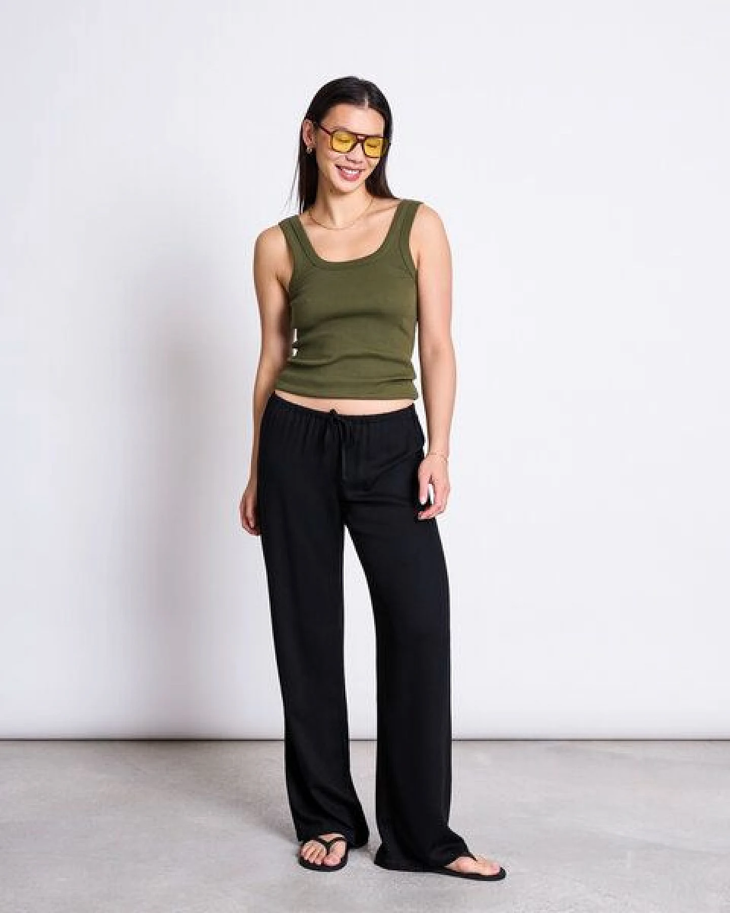 JAN N JUNE Weite Mid Rise Hose STRATH – Ansicht 3