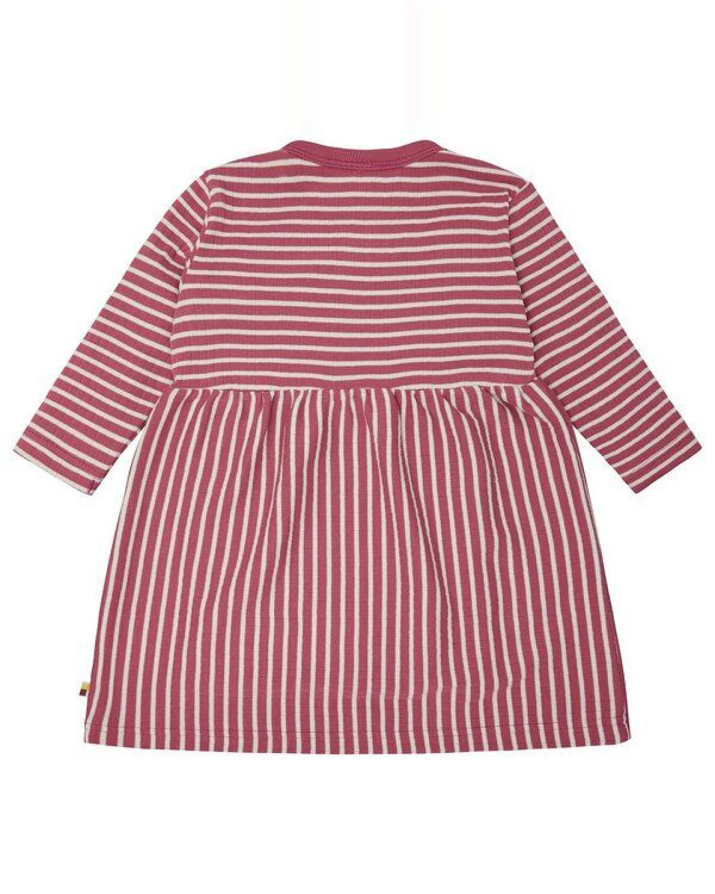 loud + proud Babys & Kinder Kleid langarm gestreift mit Rippe, GOTS-zertifiziert – Ansicht 2