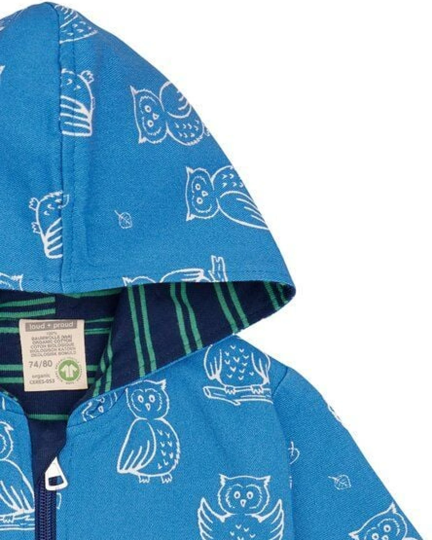 loud + proud Babys & Kinder Wasserabweisende Jacke mit Druck, GOTS-zertifiziert – Ansicht 3
