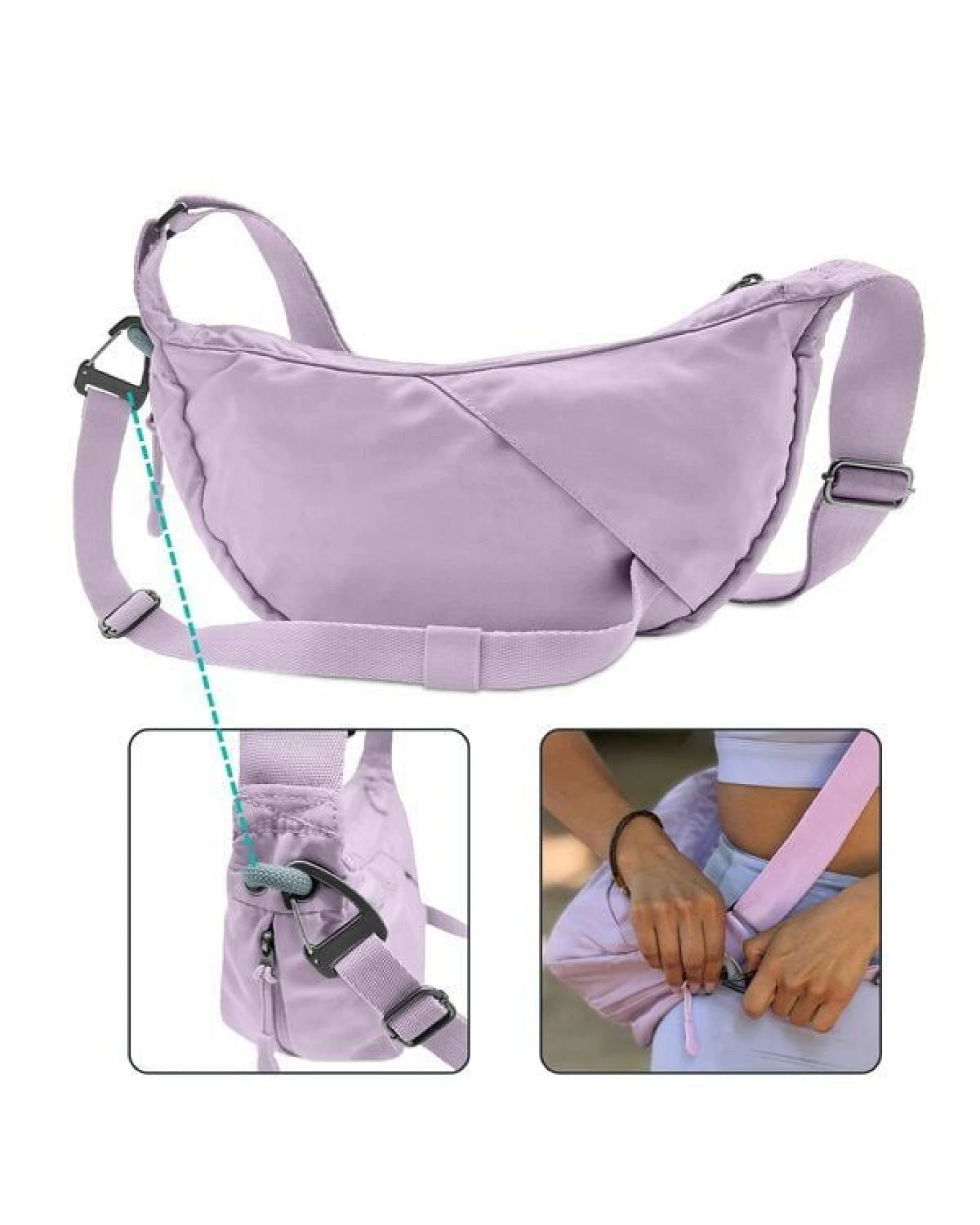 FUCHS & REBELL - BELA Bike Moon Bag – Fester Halt beim Fahren durch 3-Punkt-Gurt – Ansicht 4