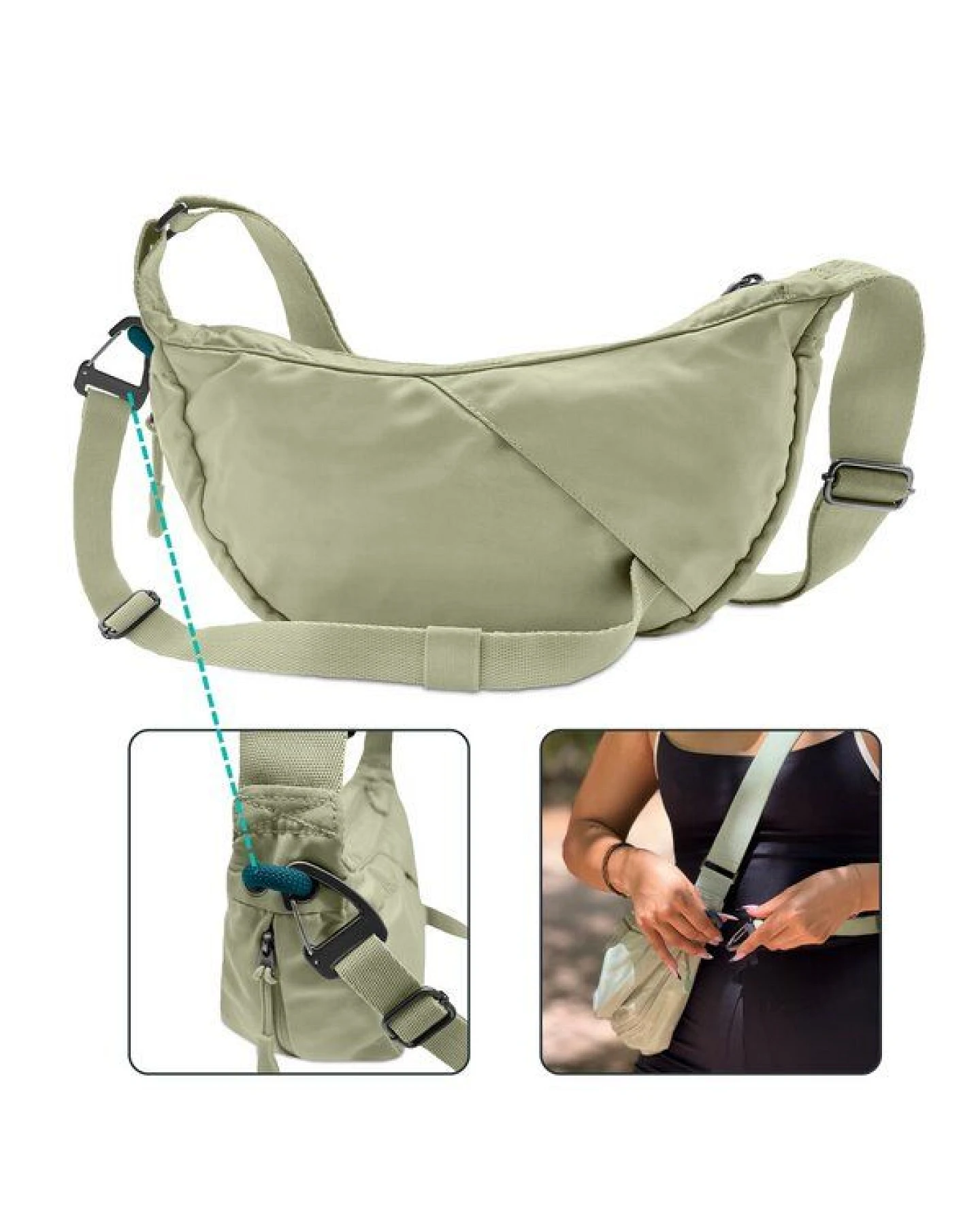 FUCHS & REBELL BELA Bike Moon Bag – Fester Halt beim Fahren durch 3-Punkt-Gurt – Ansicht 4