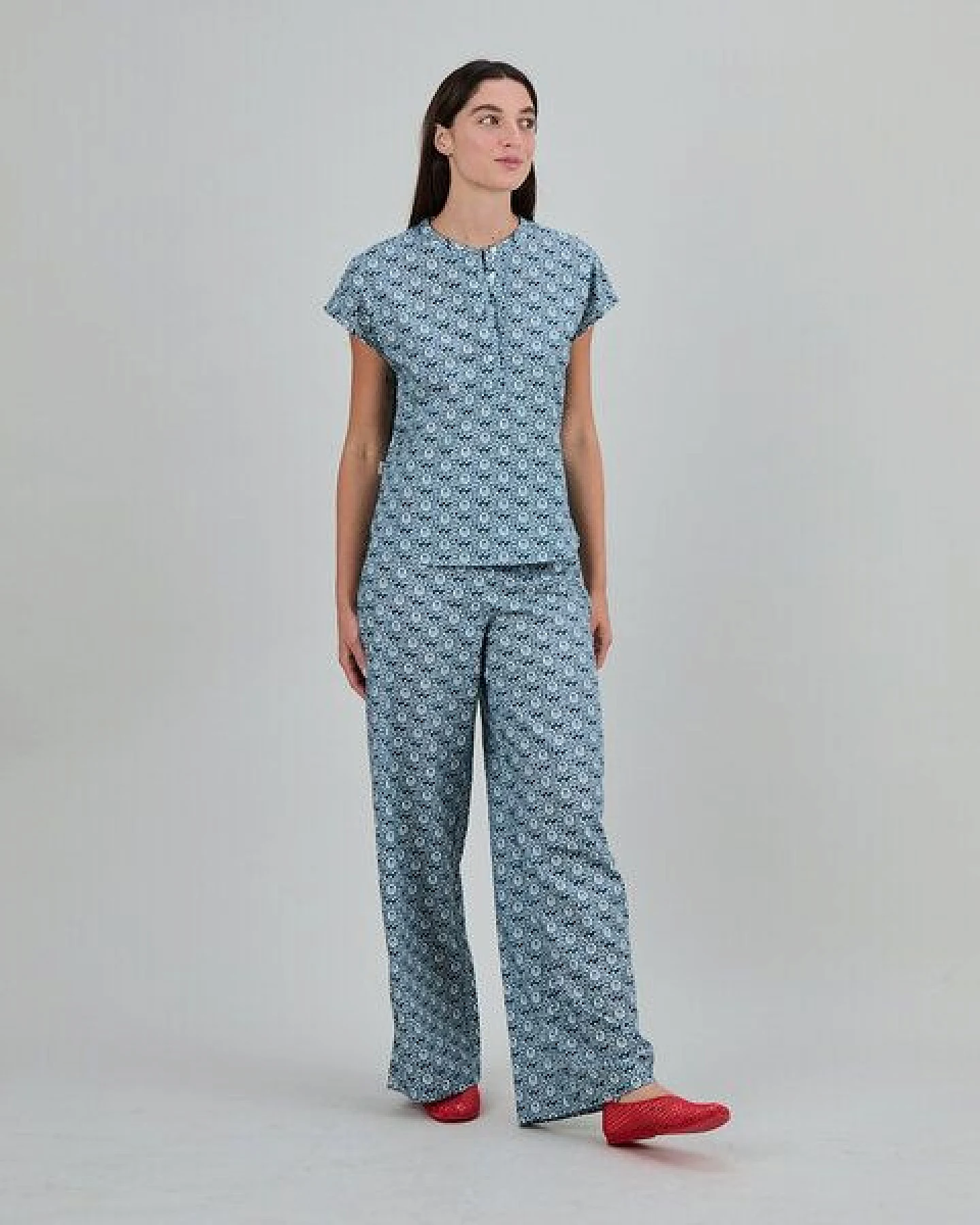 Brava Fabrics Weite Hose Asis Percales Daisy Wide Leg – Ansicht 2