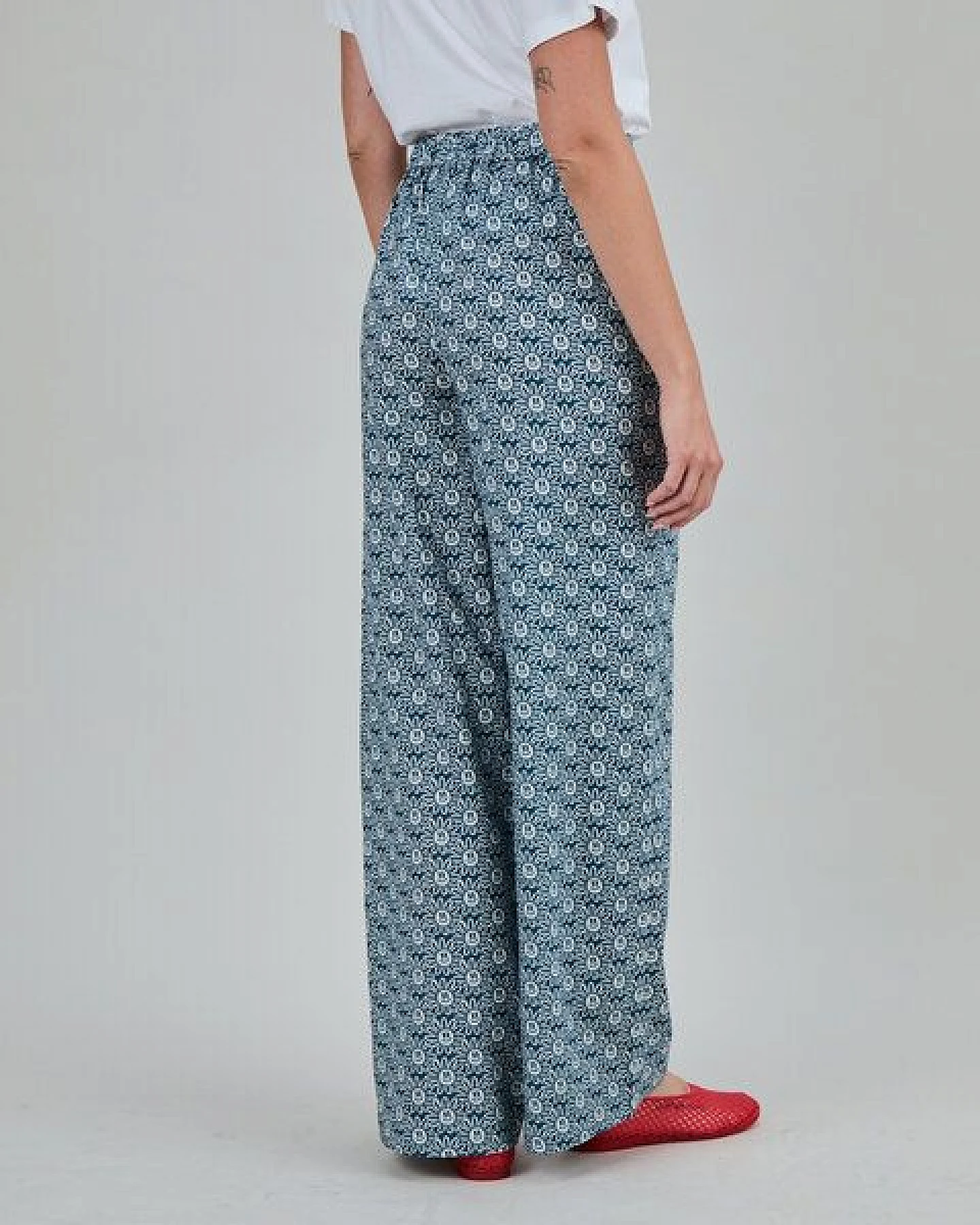 Brava Fabrics Weite Hose Asis Percales Daisy Wide Leg – Ansicht 3