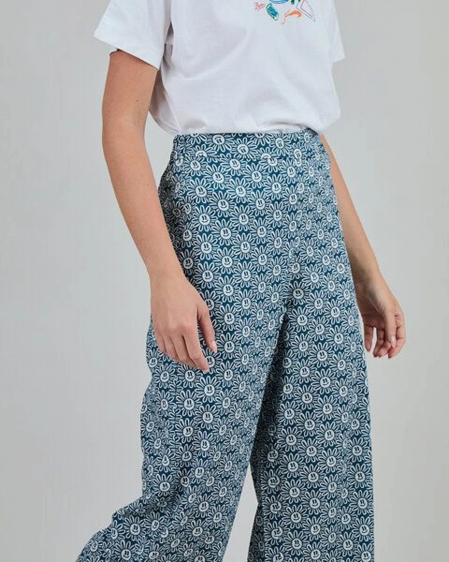Brava Fabrics Weite Hose Asis Percales Daisy Wide Leg – Ansicht 4