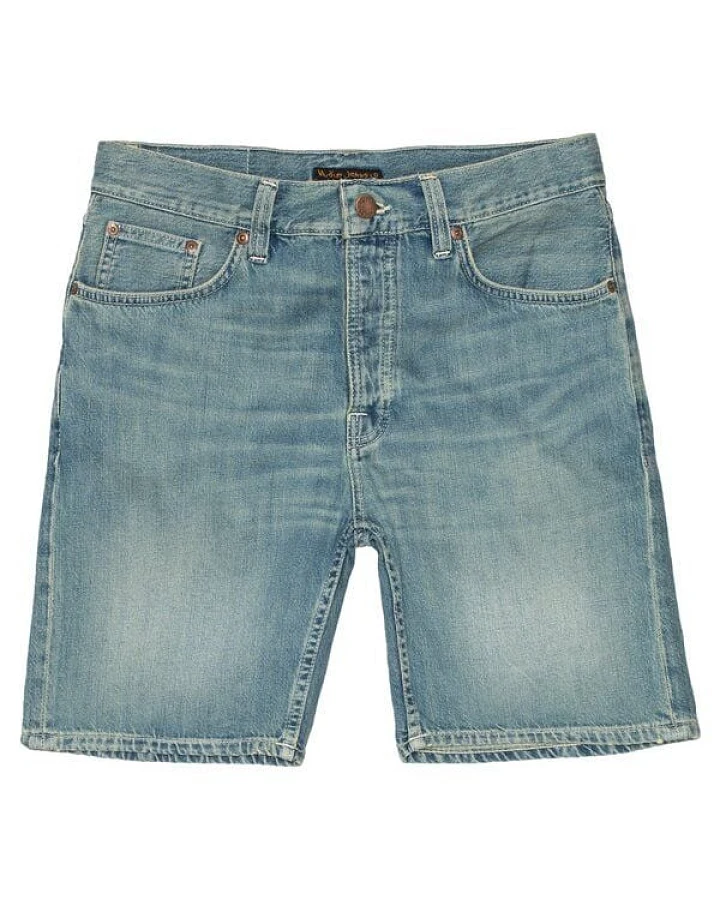Nudie Jeans Shorts Seth Drift Wood - Light Blue