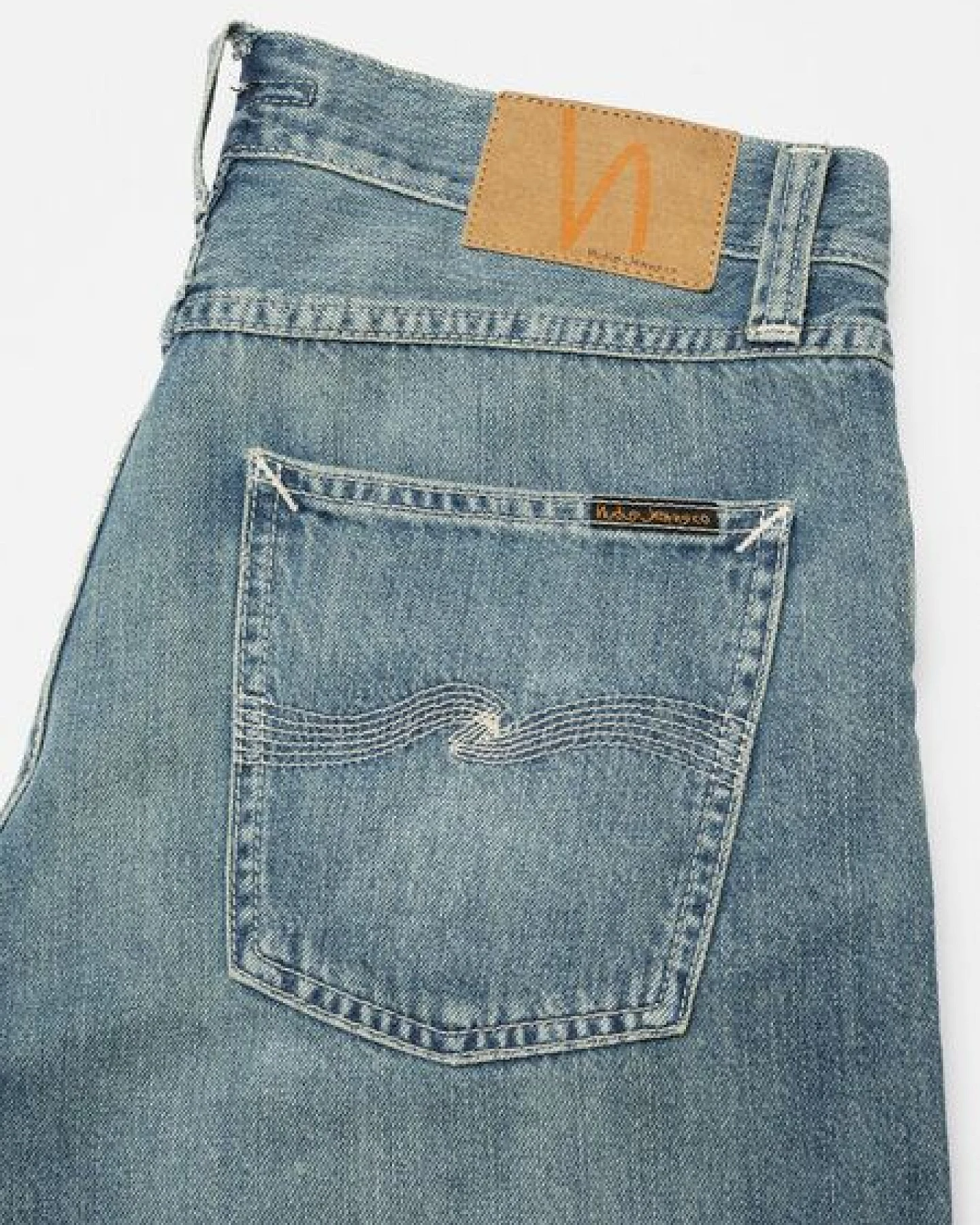 Nudie Jeans Shorts Seth Drift Wood - Light Blue – Ansicht 3