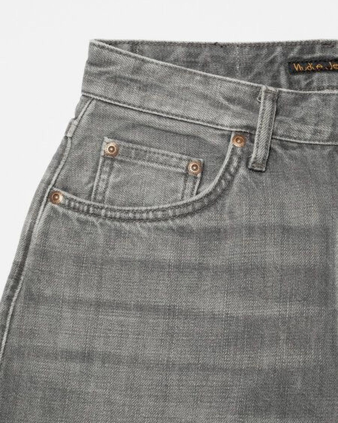 Nudie Jeans Clean Eileen - Foggy Grey – Ansicht 3