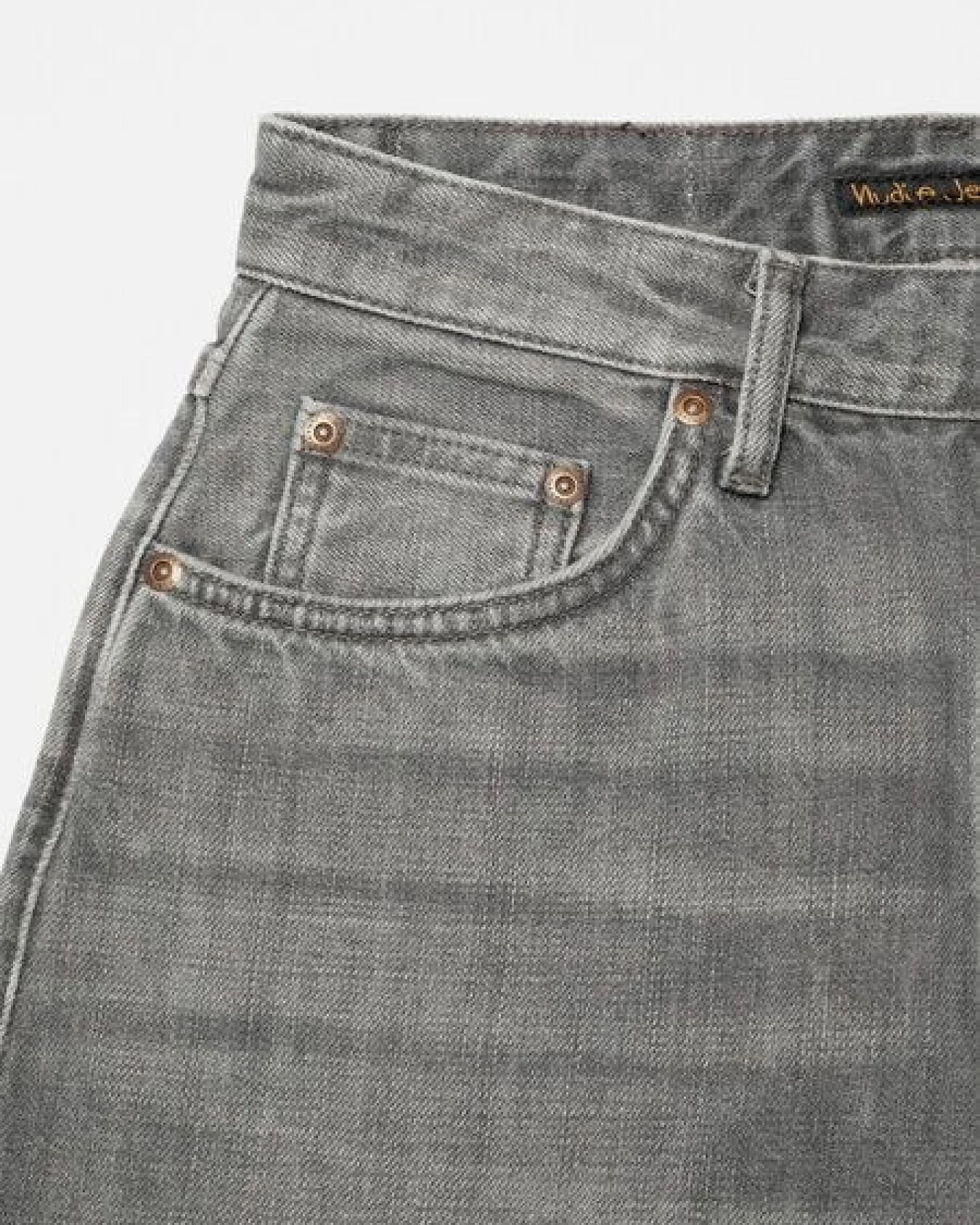 Nudie Jeans Clean Eileen - Foggy Grey – Ansicht 3