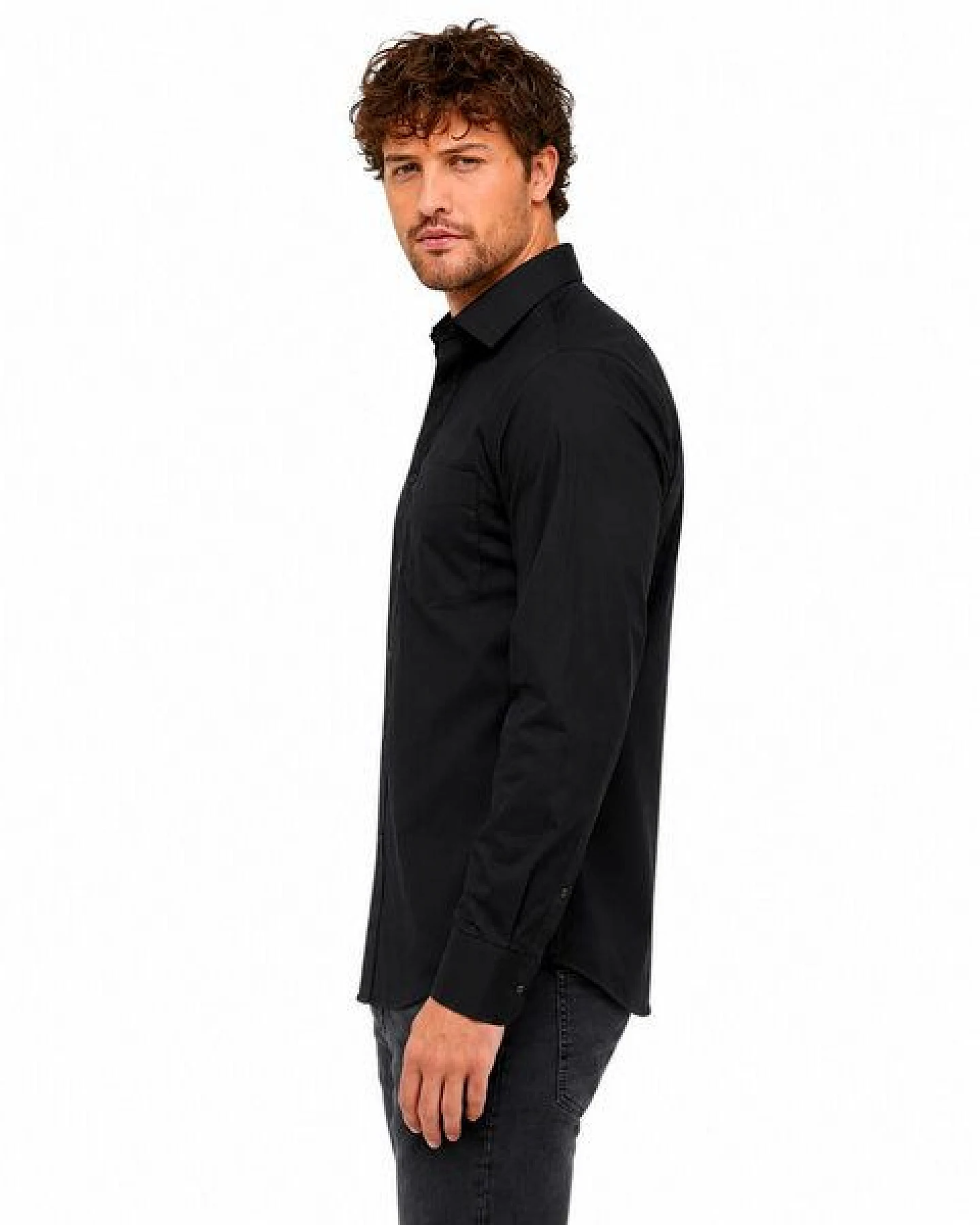 Bruno Barella Premium Herren Business Hemd aus ägäischer Bio-Baumwolle – Regular Fit mit Brusttasche – Ansicht 4