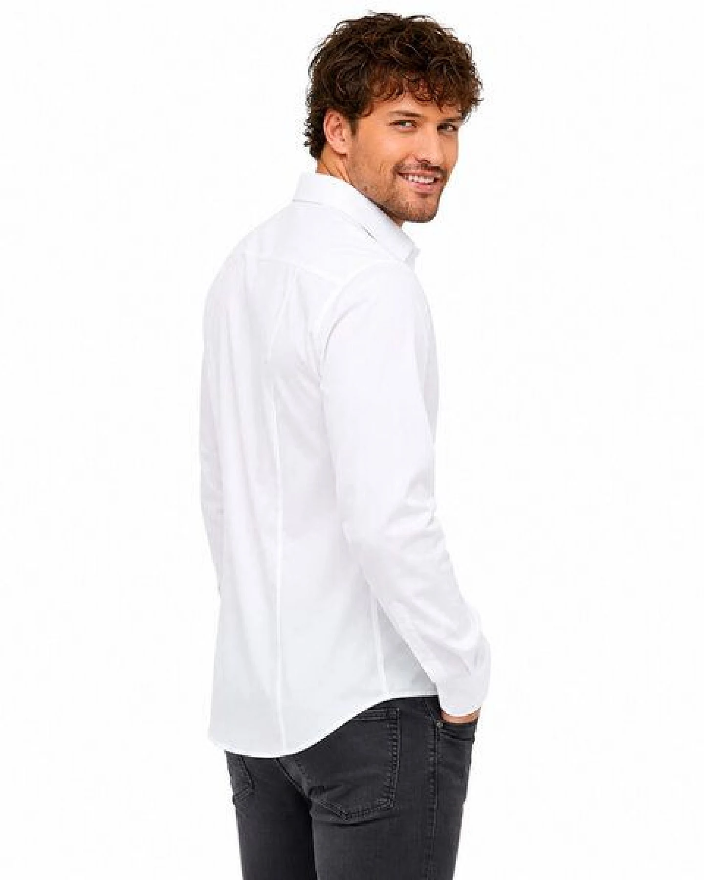 Bruno Barella Premium Herren Business Hemd aus ägäischer Bio-Baumwolle – Regular Fit mit Brusttasche – Ansicht 3