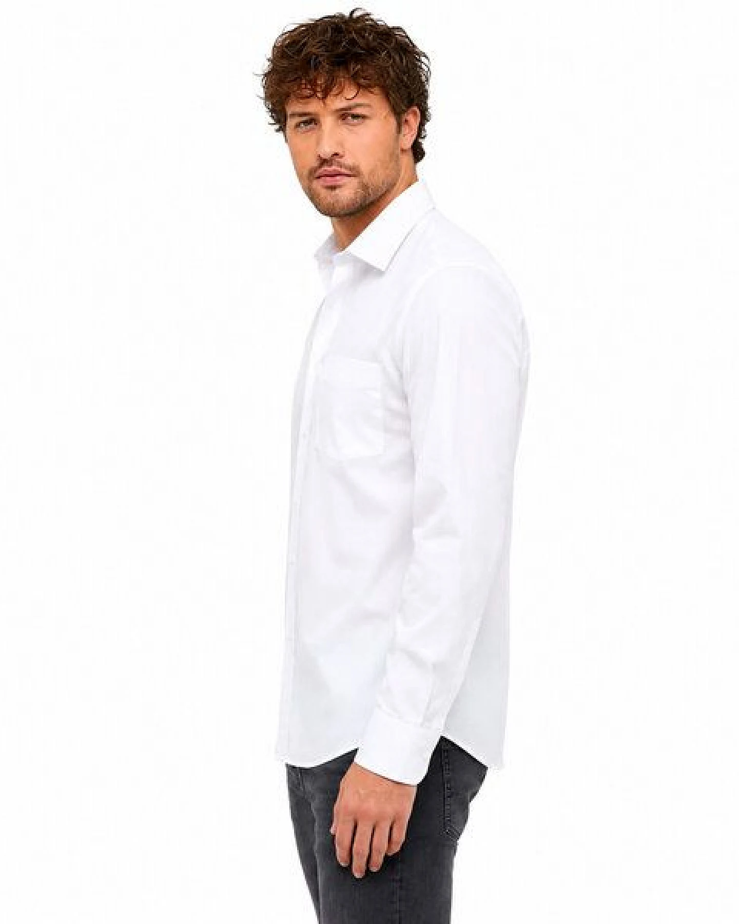 Bruno Barella Premium Herren Business Hemd aus ägäischer Bio-Baumwolle – Regular Fit mit Brusttasche – Ansicht 4
