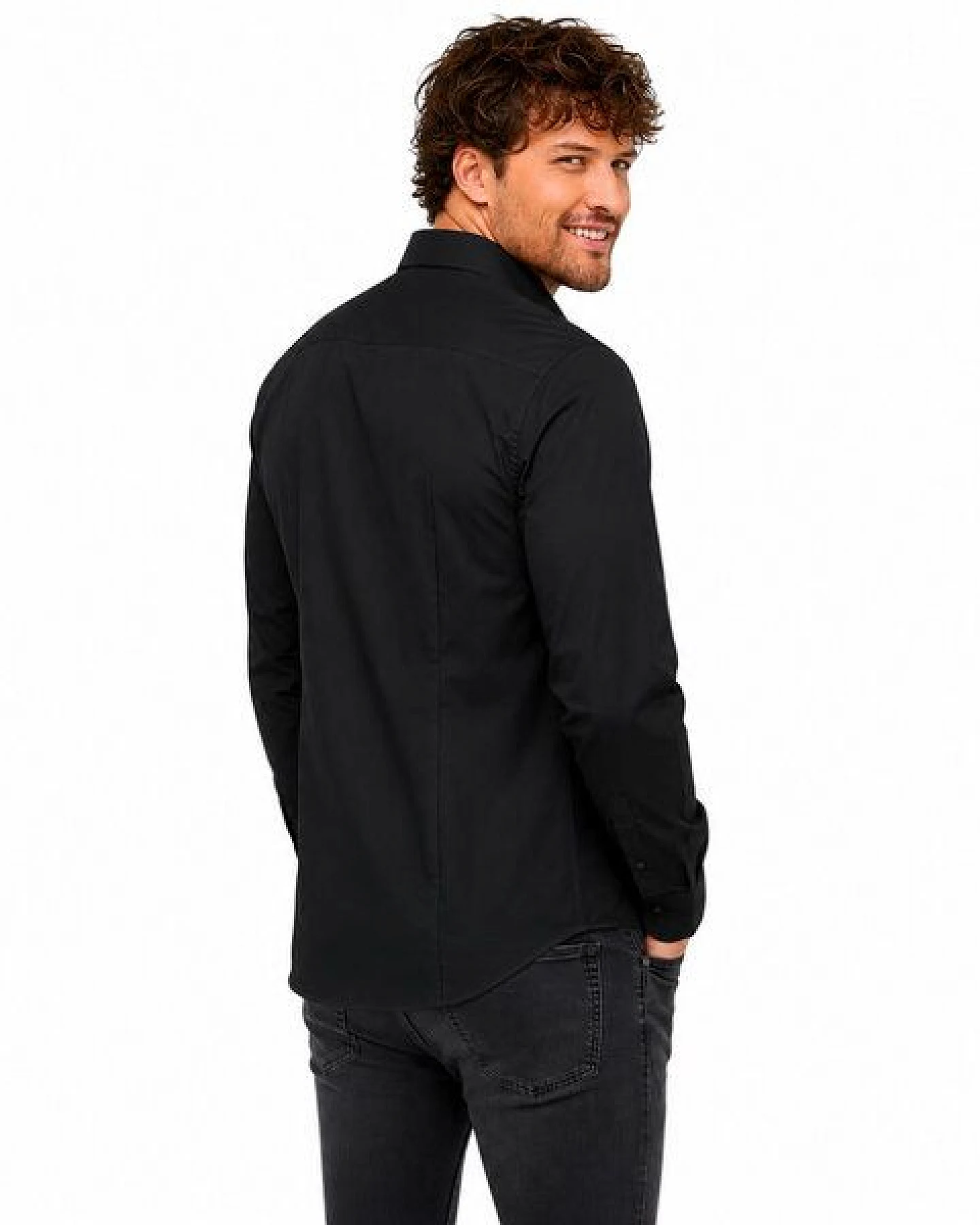 Bruno Barella Premium Herren Business Hemd aus ägäischer Bio-Baumwolle – Regular Fit mit Brusttasche – Ansicht 3