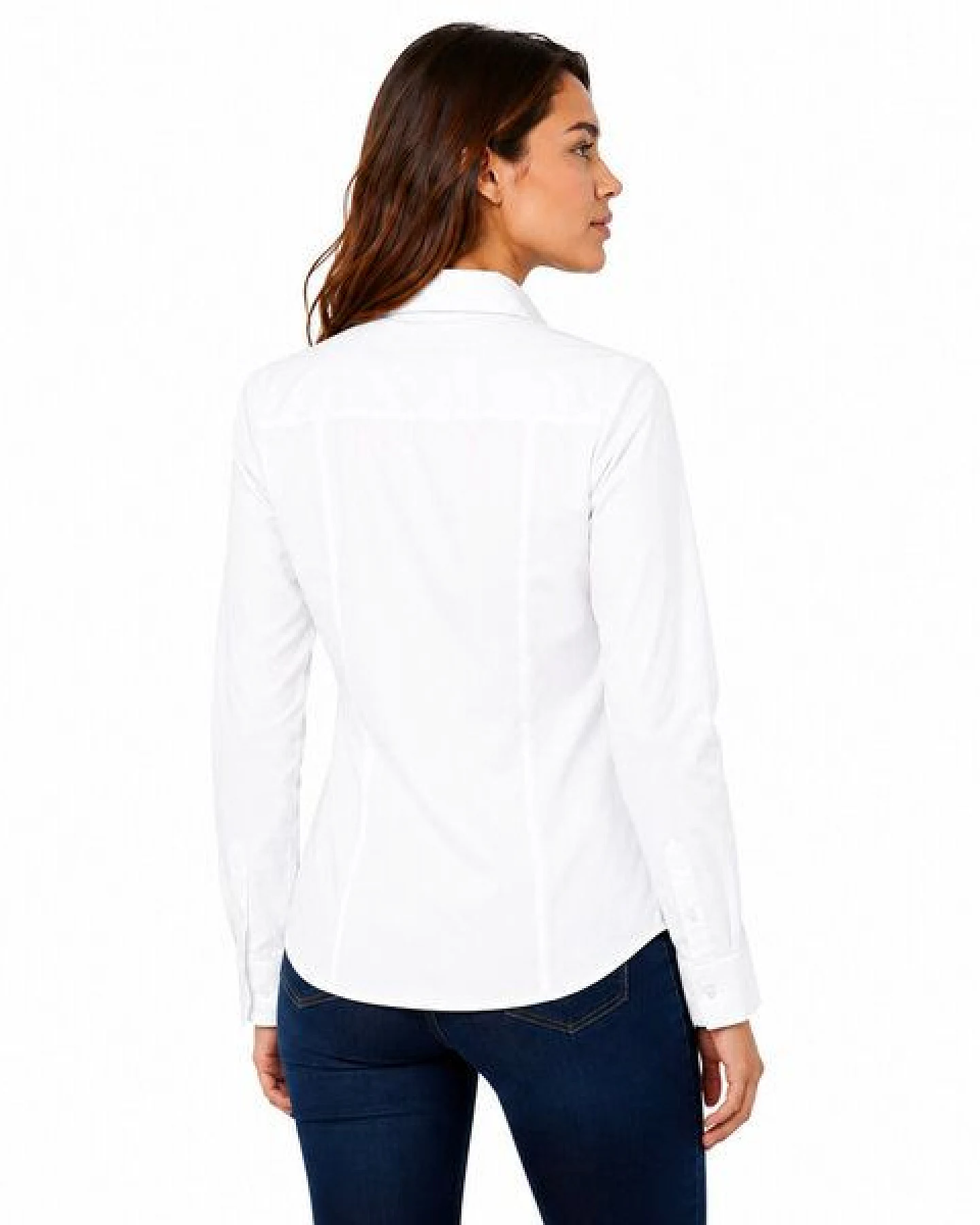 Bruno Barella Premium Damen Business Hemdbluse aus ägäischer Bio-Baumwolle – Regular Fit mit Brusttasche – Ansicht 3
