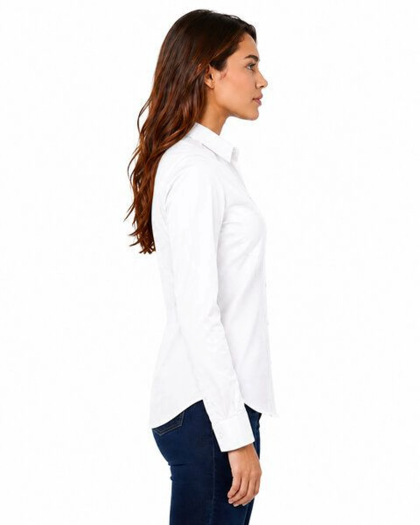 Bruno Barella Premium Damen Business Hemdbluse aus ägäischer Bio-Baumwolle – Regular Fit mit Brusttasche – Ansicht 3
