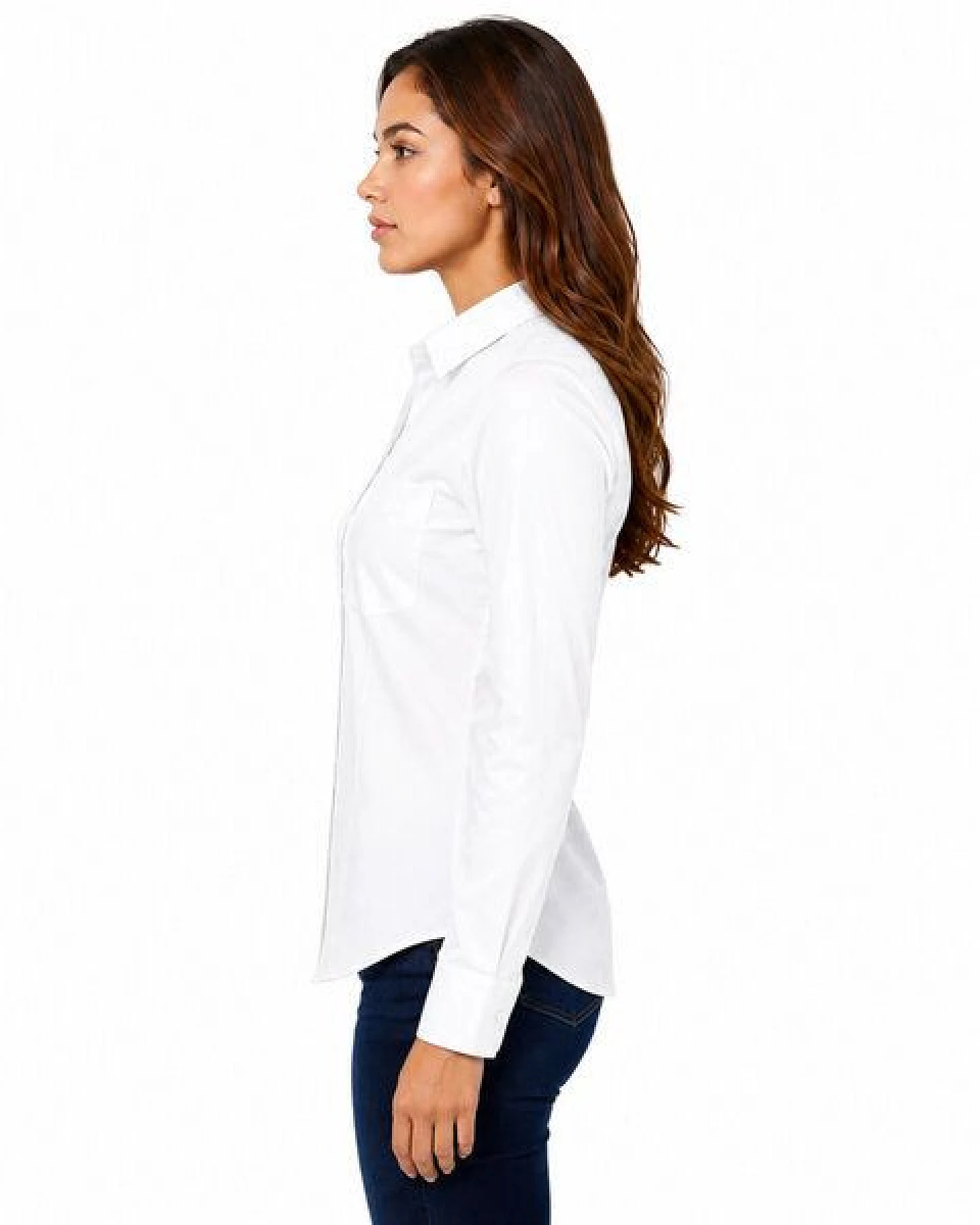 Bruno Barella Premium Damen Business Hemdbluse aus ägäischer Bio-Baumwolle – Regular Fit mit Brusttasche – Ansicht 4