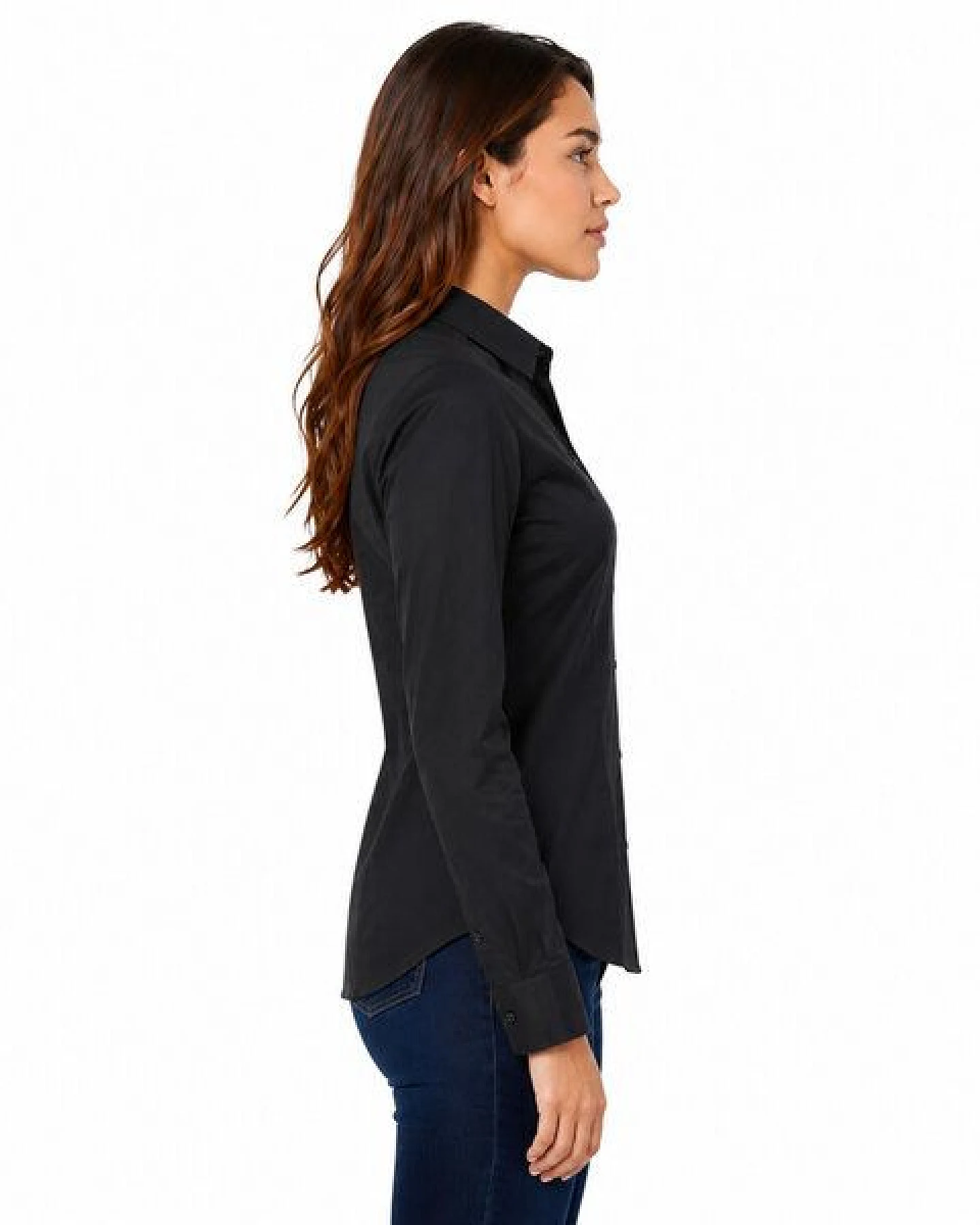 Bruno Barella Premium Damen Business Hemdbluse aus ägäischer Bio-Baumwolle – Regular Fit mit Brusttasche – Ansicht 3