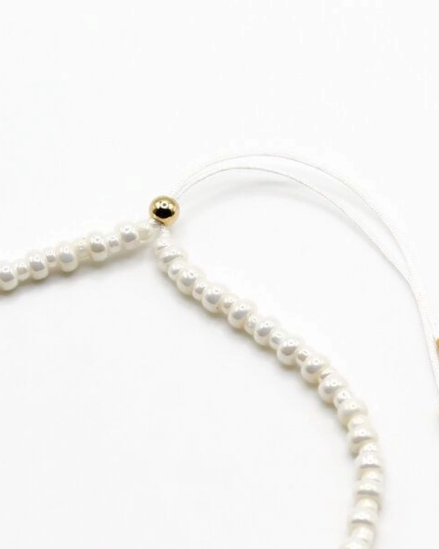juni Veganes Perlenarmband cremeweiss - optional als Set mit passendem Fußkettchen – Ansicht 2