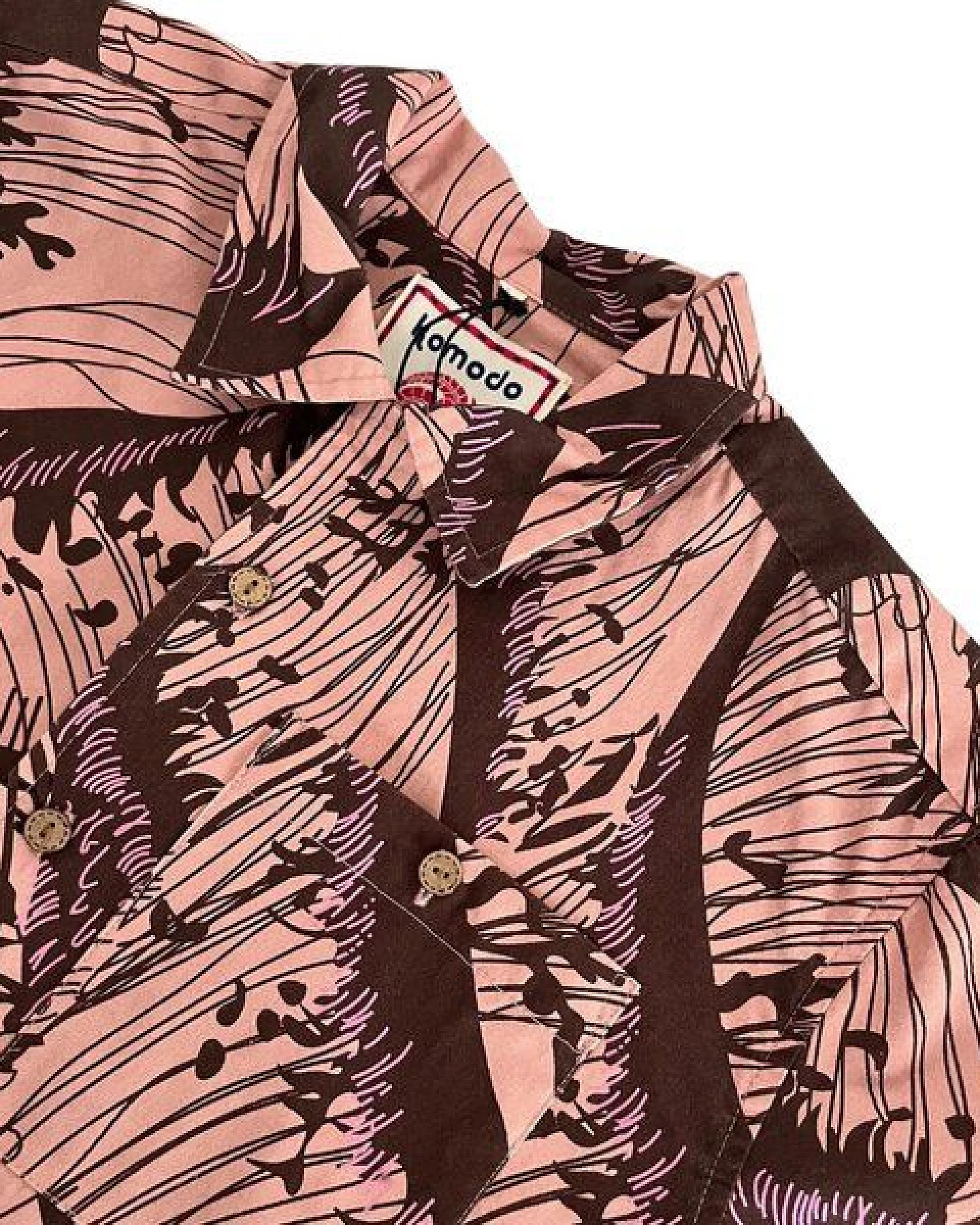 Komodo Kurzarmhemd Spindrift Print Wave – Ansicht 3