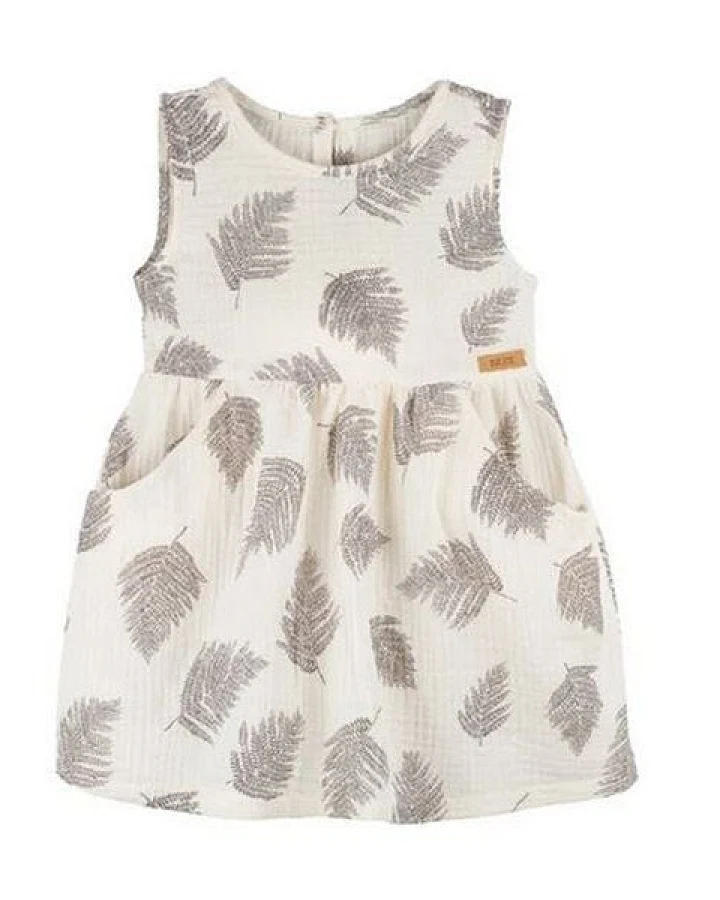 pure pure by Bauer Sommerkleid ecru floraler Print