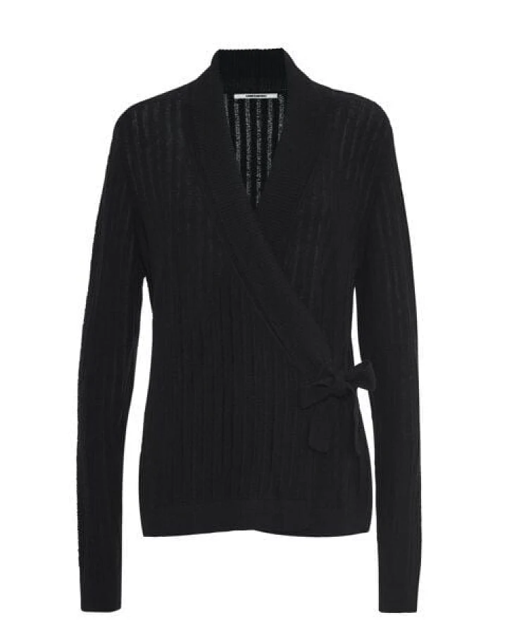 KARINFRAIDENRAIJ Cardigan wrap aus feinster Lamawolle