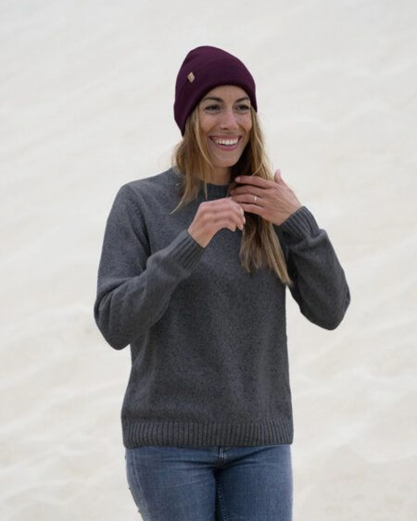 FUXBAU Frauen Merino Strickpullover – Ansicht 3