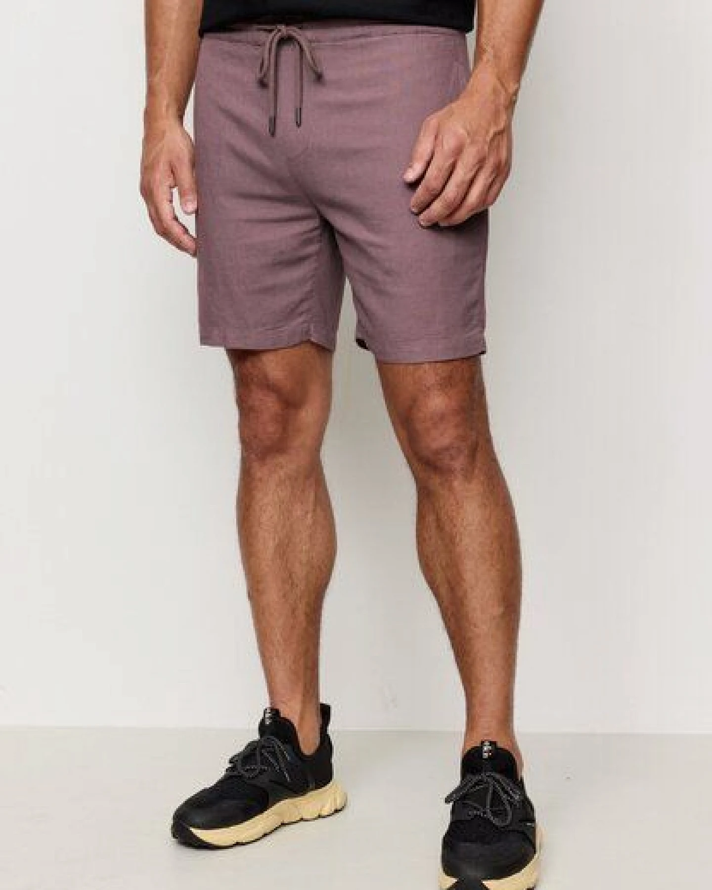 Herren Shorts aus Leinen und LENZING ECOVERO Viskose Mix - CURRY - recolution – Ansicht 2