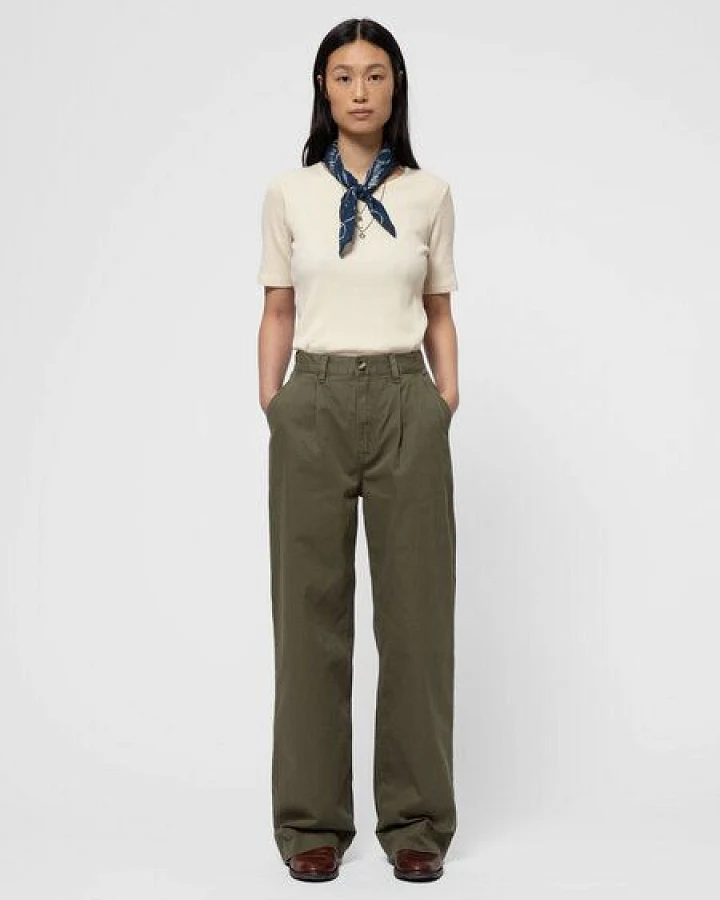 Nudie Jeans Suki Workwear Pants Olive