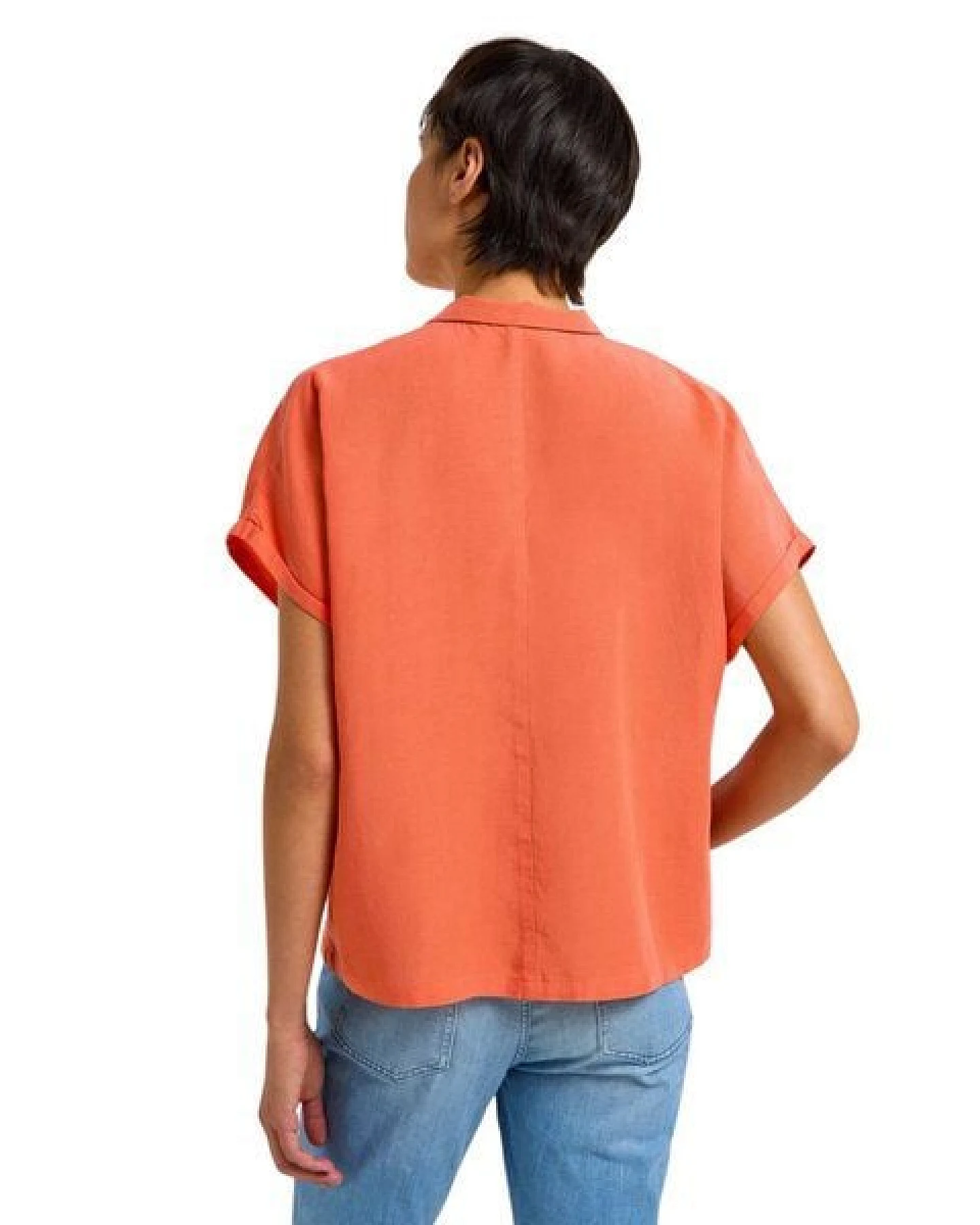 LANIUS Kurzarmbluse aus Tencel und Leinen – Ansicht 4