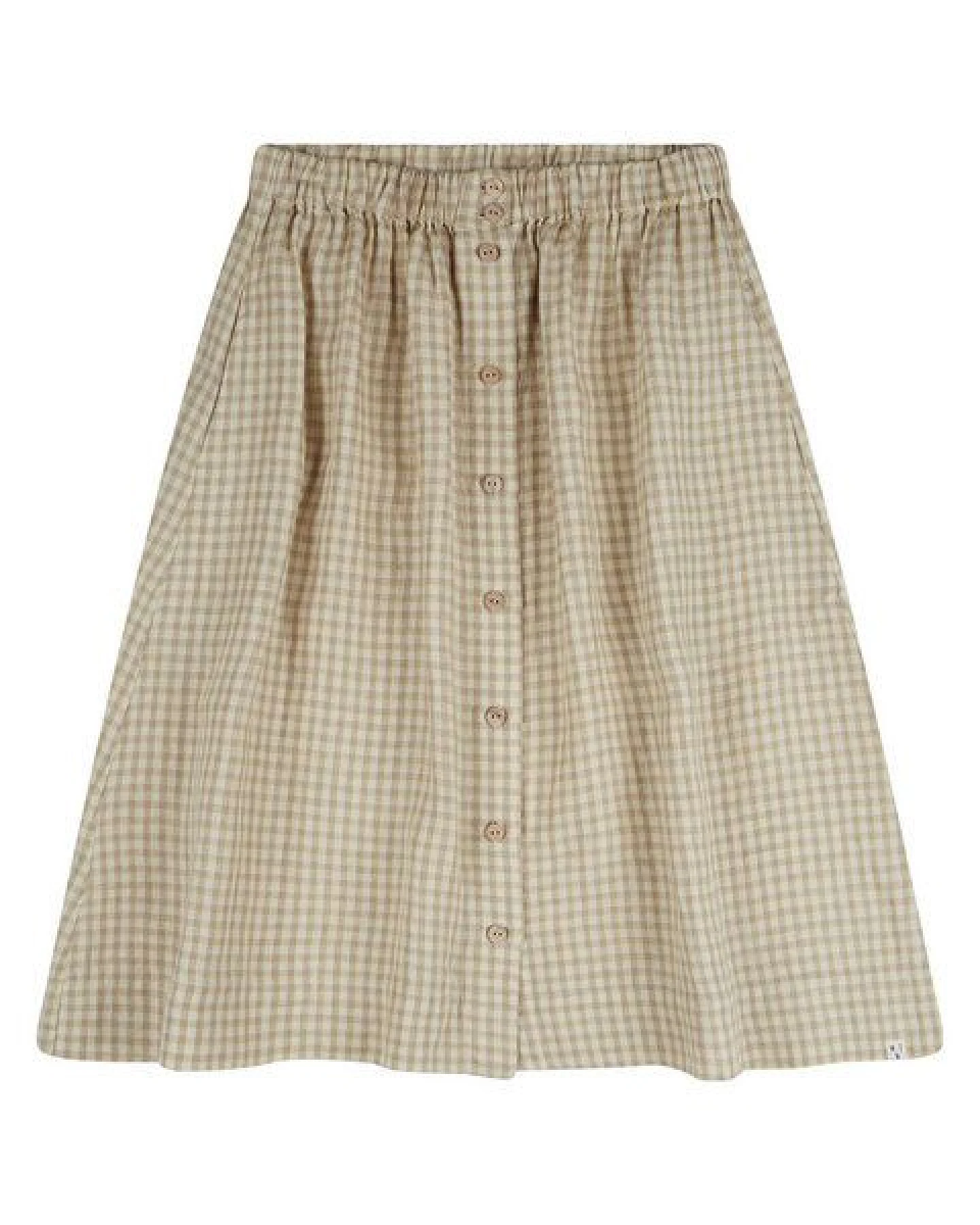 Matona Midirock für Frauen aus Leinen mit Knopfleiste / Midi Skirt – Ansicht 3