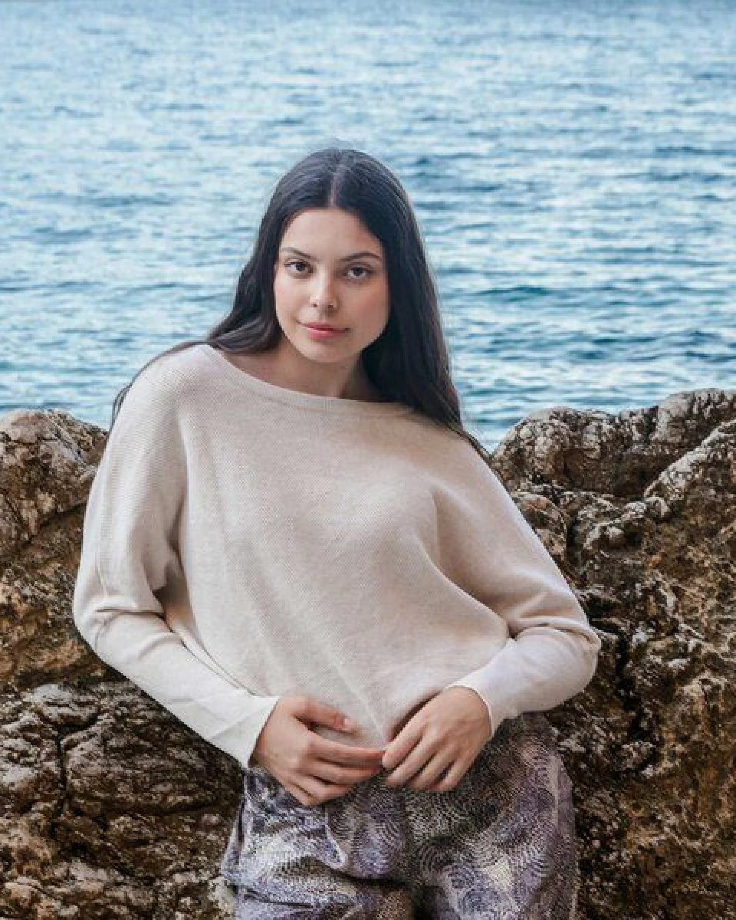 WiDDA berlin Strickpullover SLABBY aus Bio-Baumwolle in Natur Melange – Ansicht 2