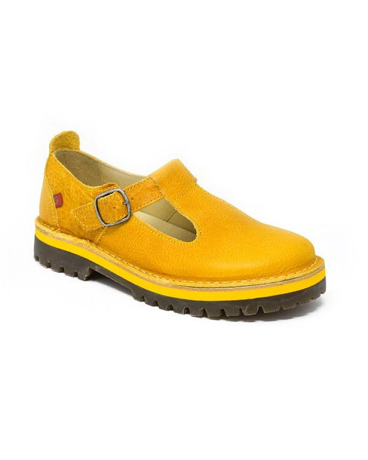 Grünbein Shoes Spangen-Ballerinas Paula Naturform gelb