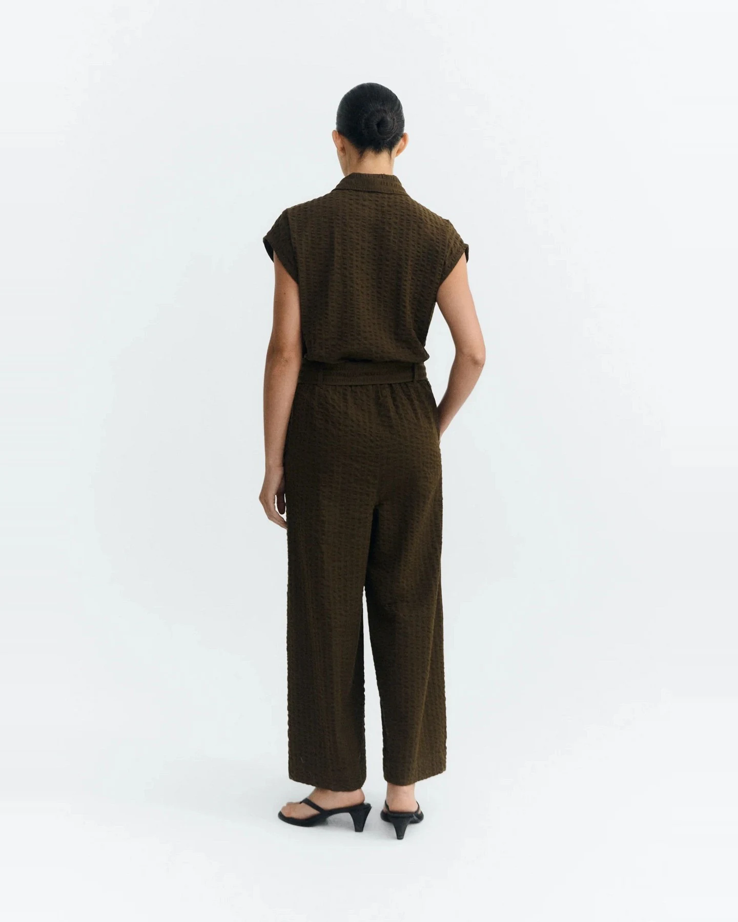 Jumpsuit Malawi Seersucker Braun – Ansicht 2