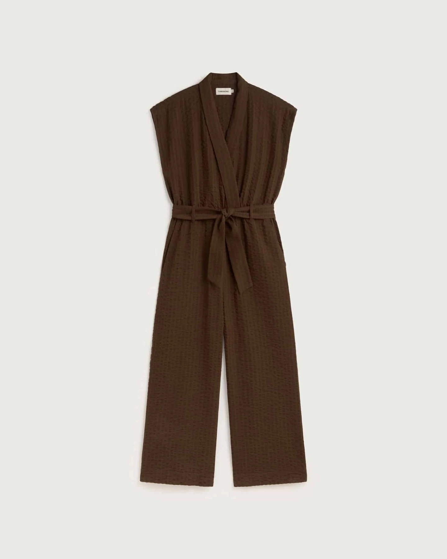Jumpsuit Malawi Seersucker Braun – Ansicht 5