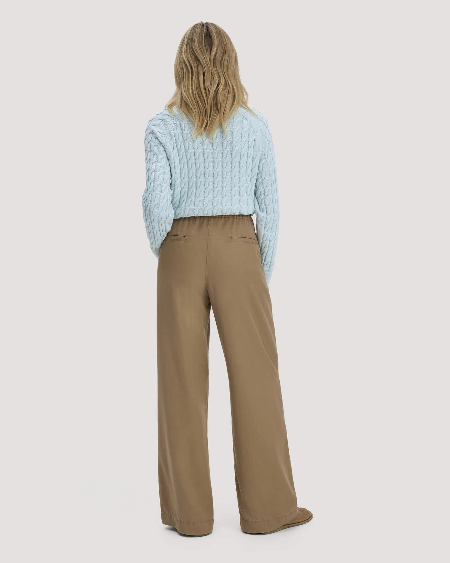 hessnatur Damen Hose Wide Leg aus TENCEL™ Lyocell - braun - Größe 34 – Ansicht 2