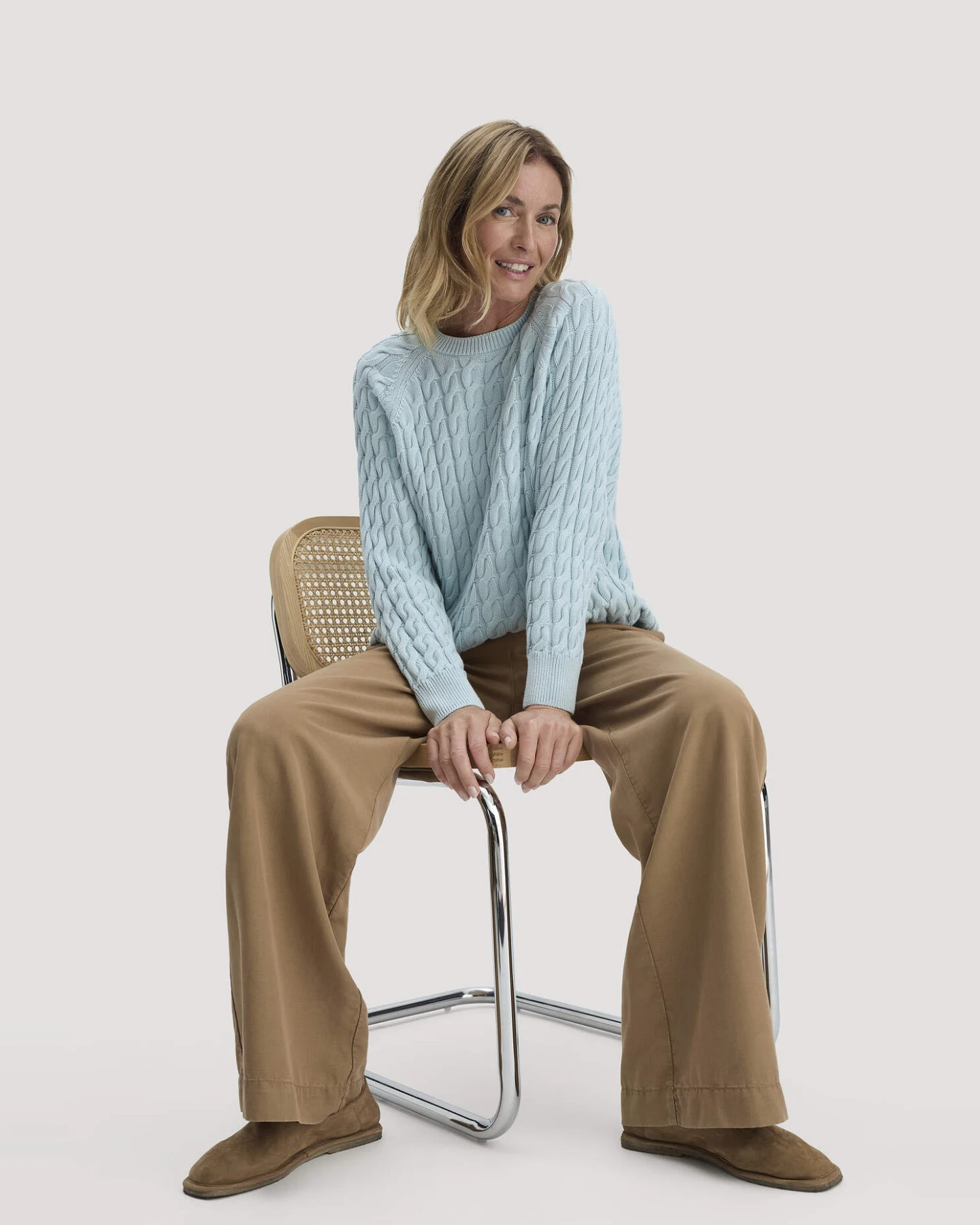 hessnatur Damen Hose Wide Leg aus TENCEL™ Lyocell - braun - Größe 34 – Ansicht 4
