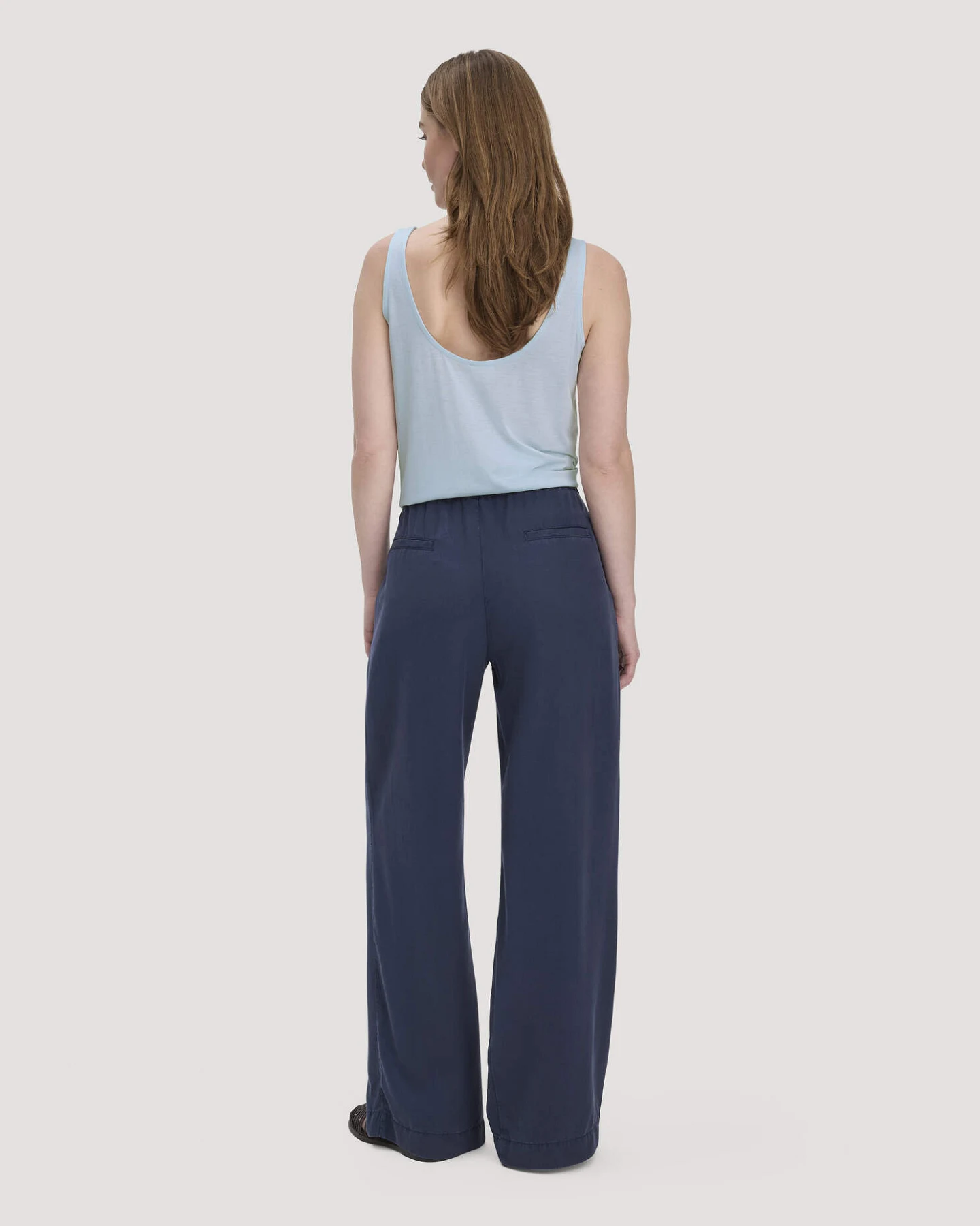 hessnatur Damen Hose Wide Leg aus TENCEL™ Lyocell - blau - Größe 36 – Ansicht 2