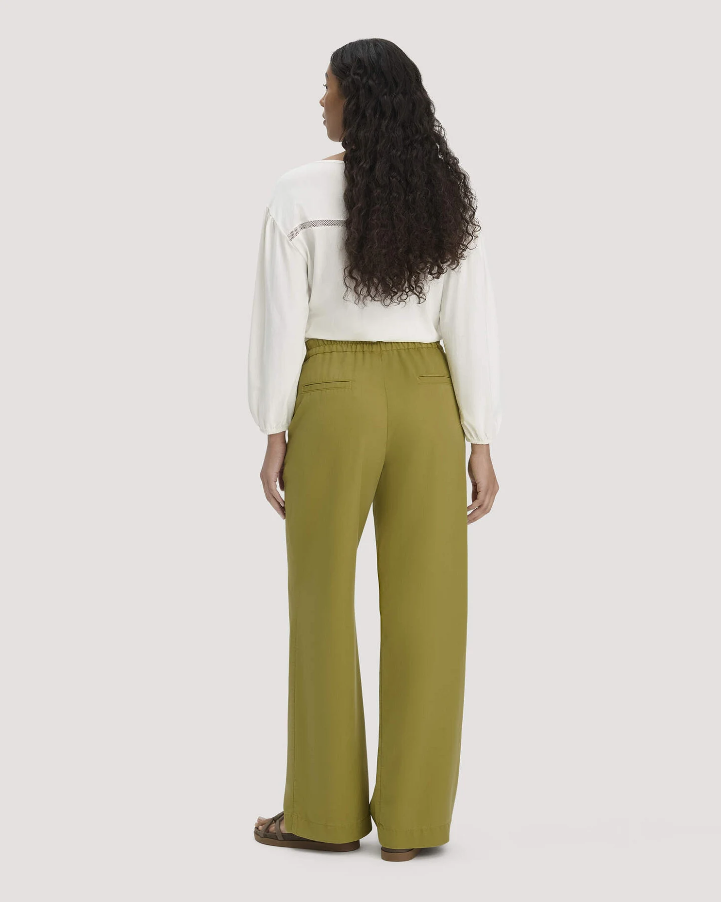 hessnatur Damen Hose Wide Leg aus TENCEL™ Lyocell - grün - Größe 44 – Ansicht 2