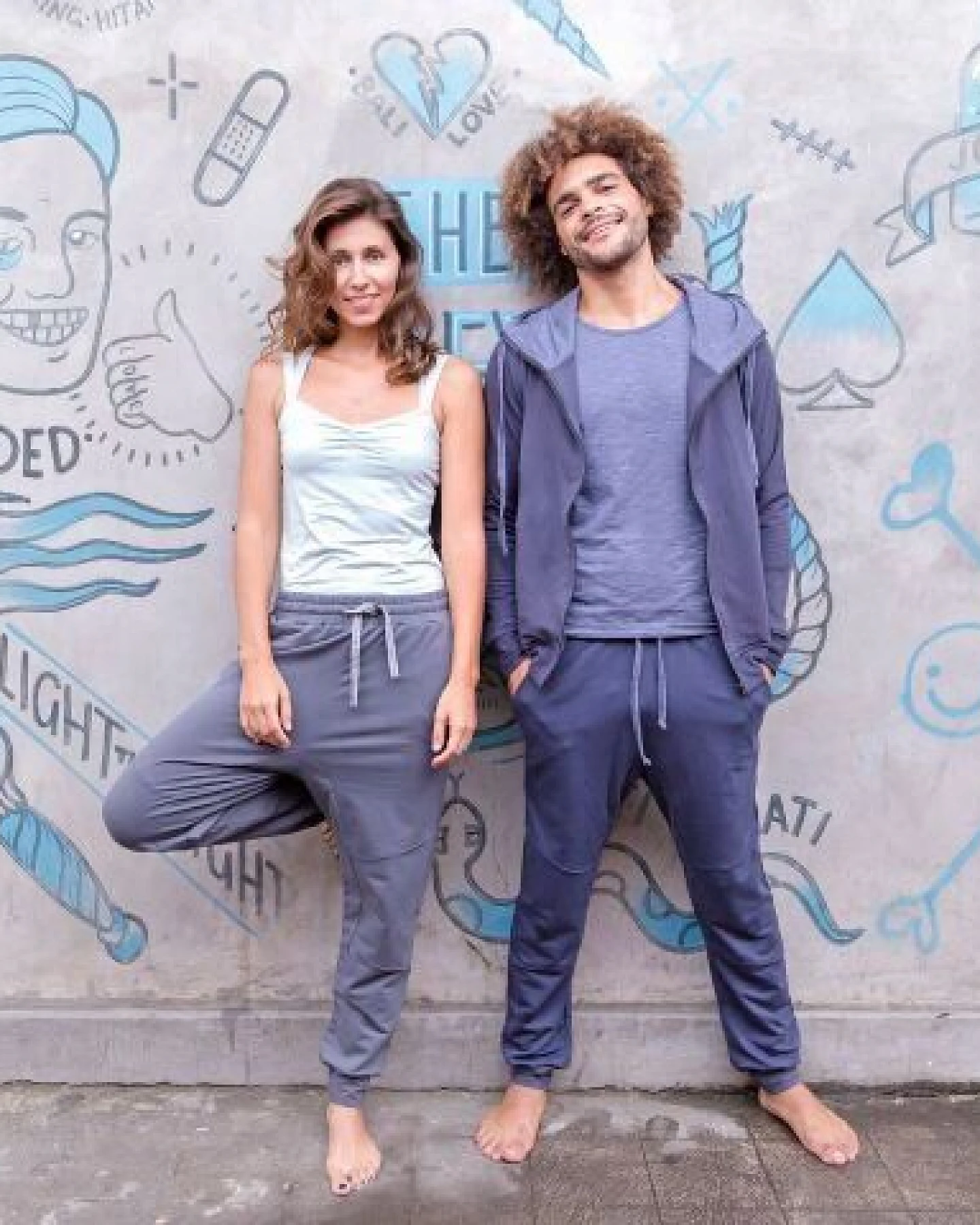 Jaya ADI UNI - Männer/Damen - Sweathose mit Taschen für Yoga und Freizeit aus Biobaumwolle – Ansicht 2