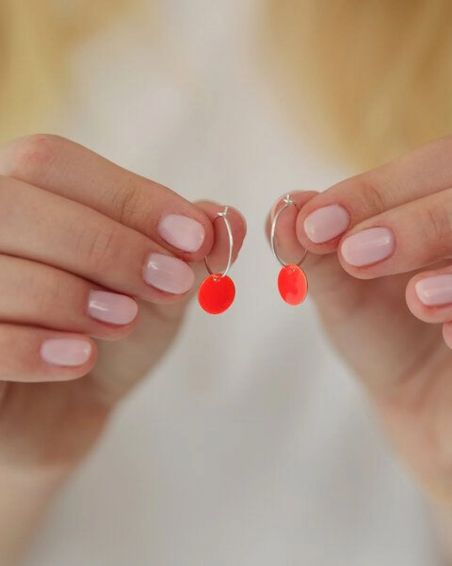 BELLYBIRD Jewellery Ohrringe - emailliertes Plättchen, Anhänger aus Silber mit Emaille – Ansicht 3