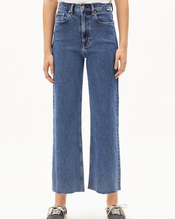 ARMEDANGELS MURLIAA CROPPED Damen Wide Jeans Bio-Baumwoll Mix Comfort-Stretch