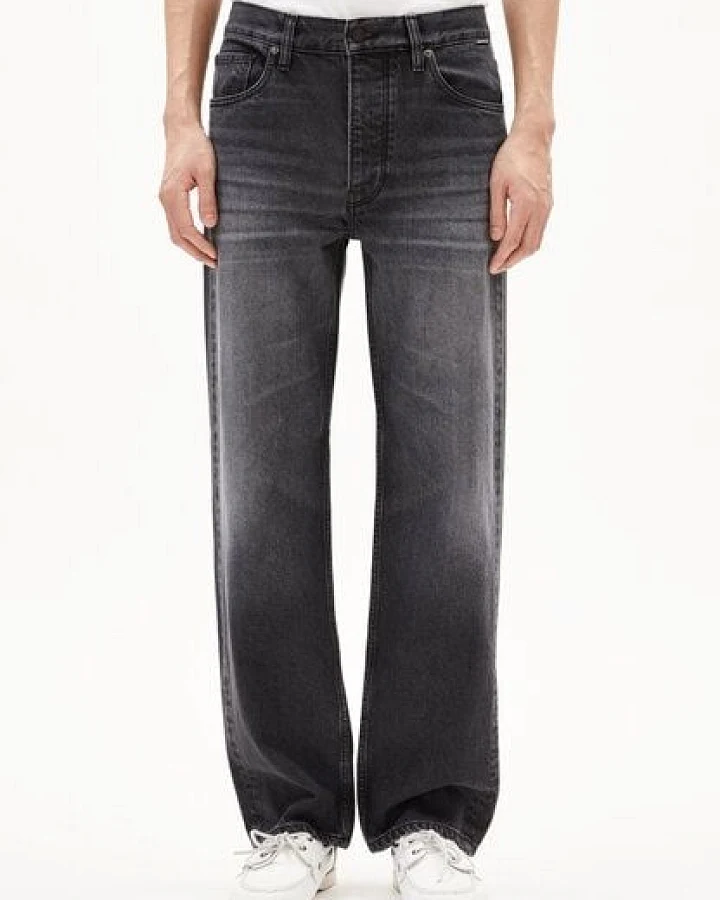ARMEDANGELS AARY Herren Straight Jeans recycelte Baumwolle Comfort Stretch