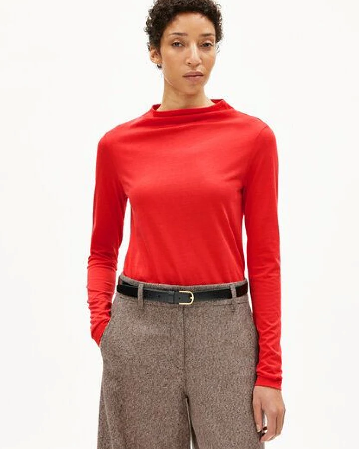 ARMEDANGELS CALUNAA Damen Longsleeve aus Bio-Woll Mix