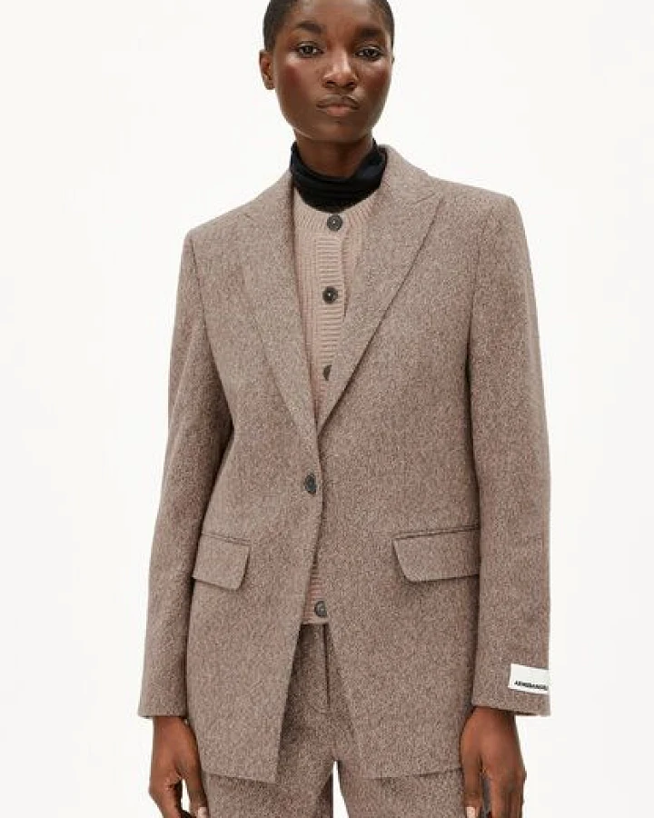 ARMEDANGELS MIKULAA TWEED Damen Blazer aus Bio-Baumwoll Mix