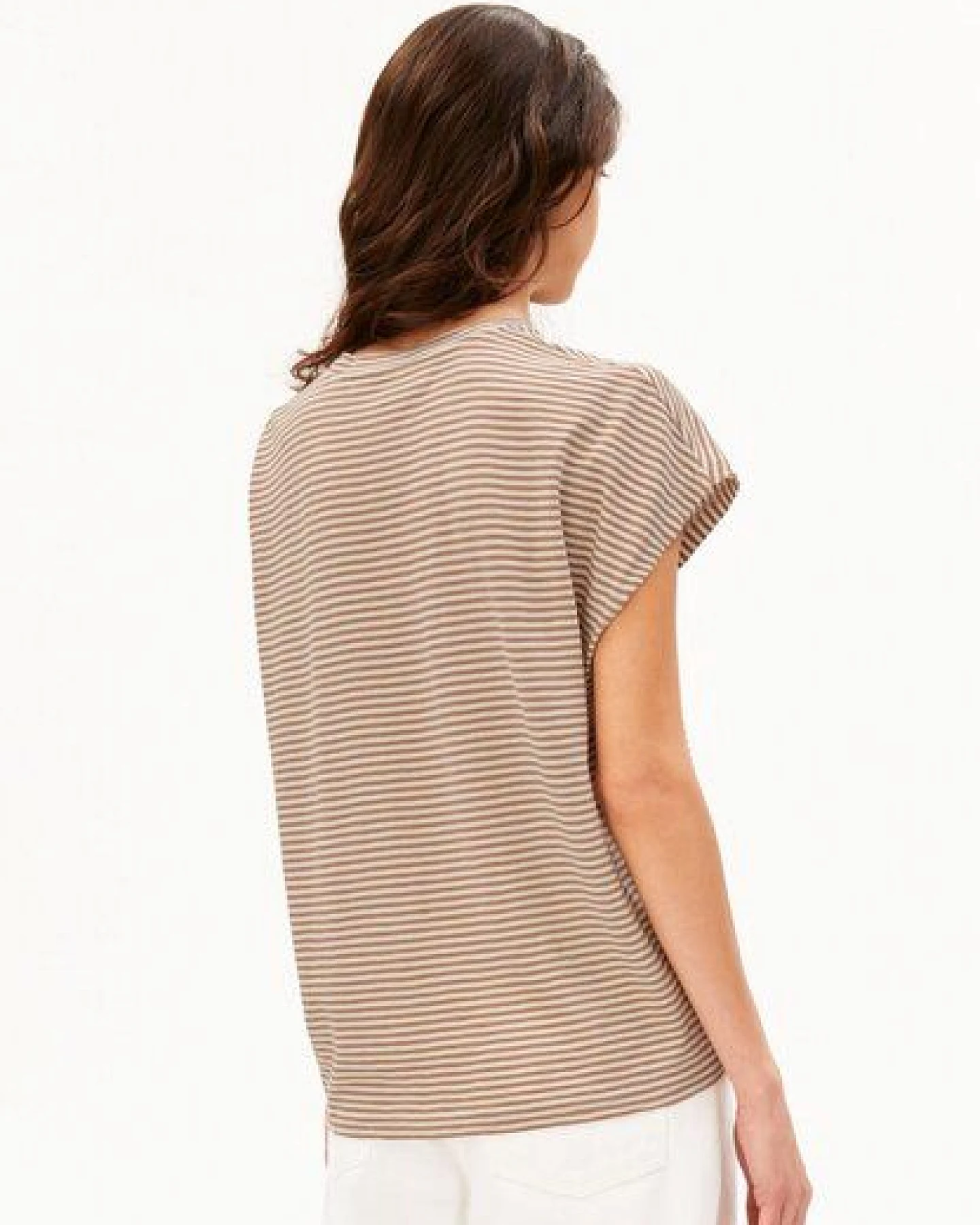 ARMEDANGELS SLUB JERSEY STRIPE Damen T-Shirt aus Bio-Baumwolle – Ansicht 2