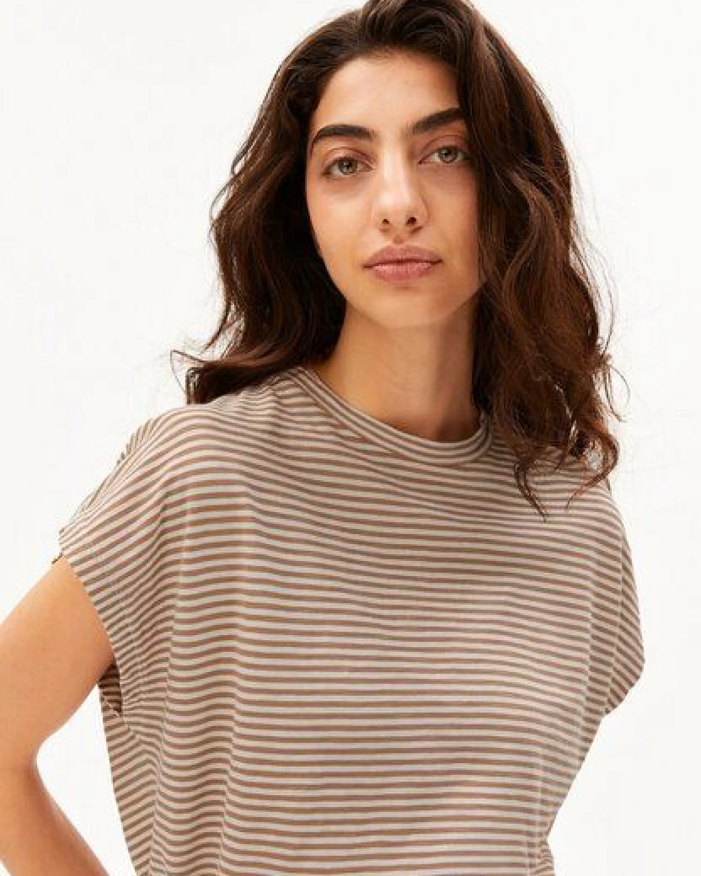 ARMEDANGELS SLUB JERSEY STRIPE Damen T-Shirt aus Bio-Baumwolle – Ansicht 3